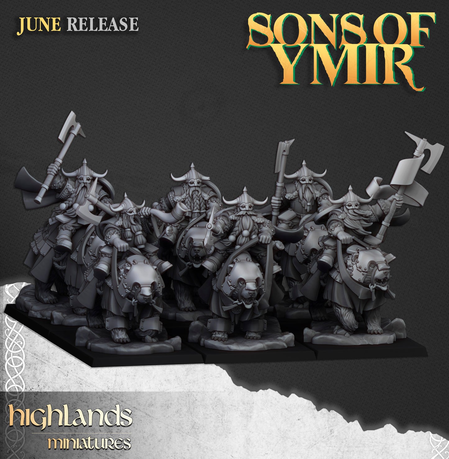 Miniatura Enanos Pesados Montados Enanos resina 28mm sin pintar - Drakholm