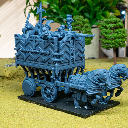 Miniatura Carromato Blindado Sunland Imperio resina 28mm sin pintar - Drakholm