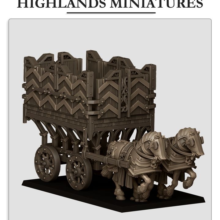 Miniatura Carromato Blindado Sunland Imperio resina 28mm sin pintar - Drakholm
