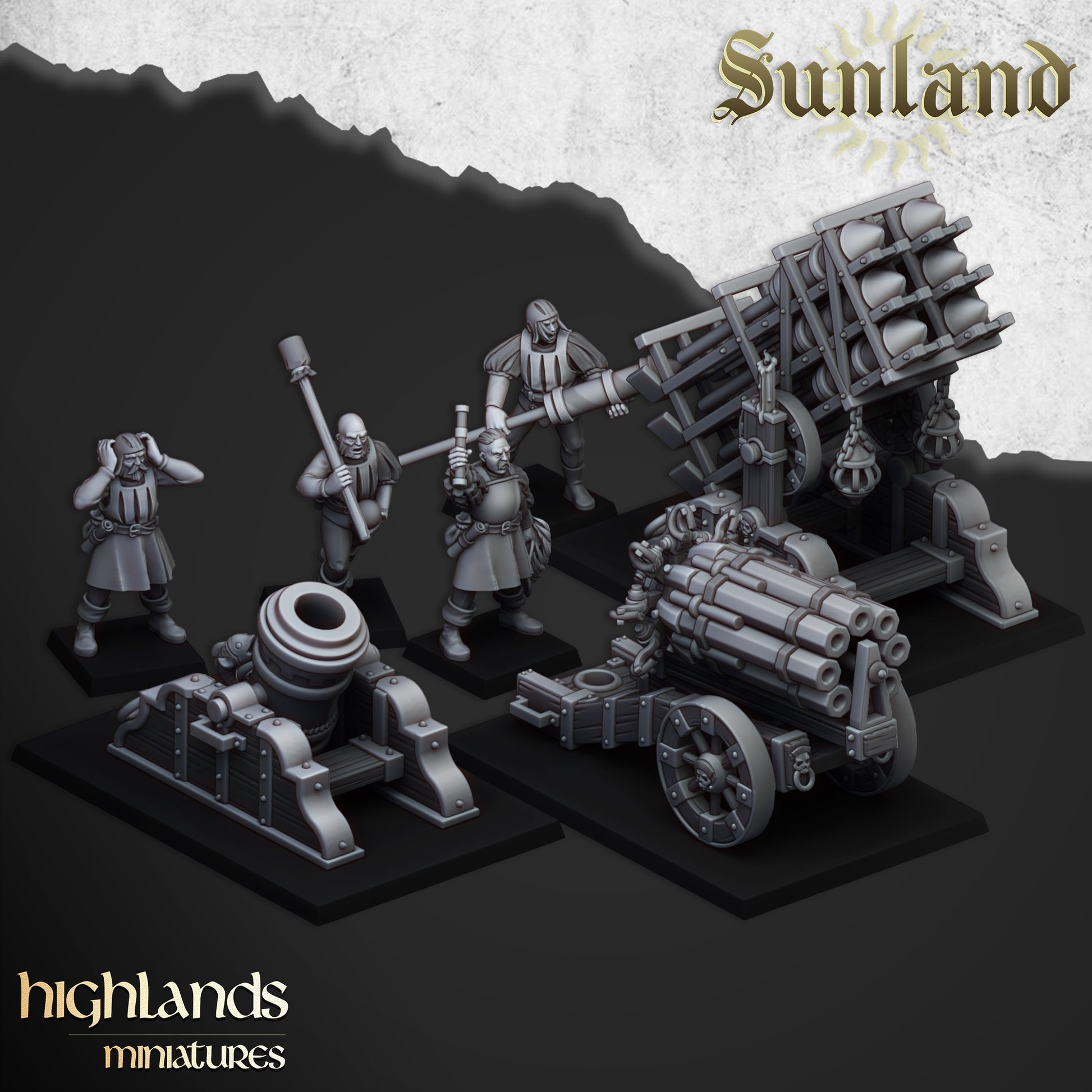 Miniatura Set de Artillería Sunland Imperio resina 28mm sin pintar - Drakholm