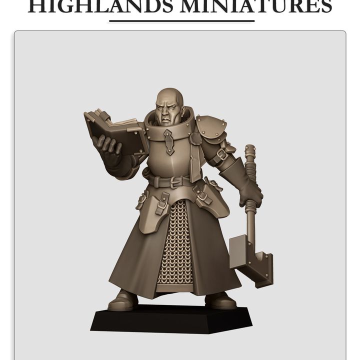 Miniatura Sacerdote de Batalla Sunland Imperio resina 28mm sin pintar - Drakholm