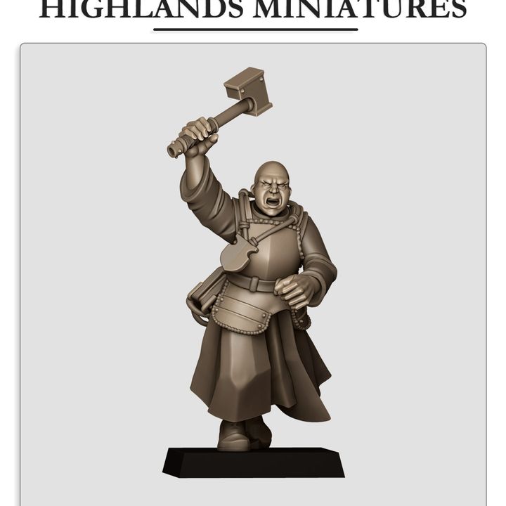 Miniatura Sacerdote de Batalla Sunland Imperio resina 28mm sin pintar - Drakholm