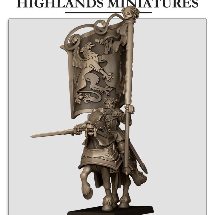 Miniatura Portaestandarte Sunland Imperio resina 28mm sin pintar - Drakholm