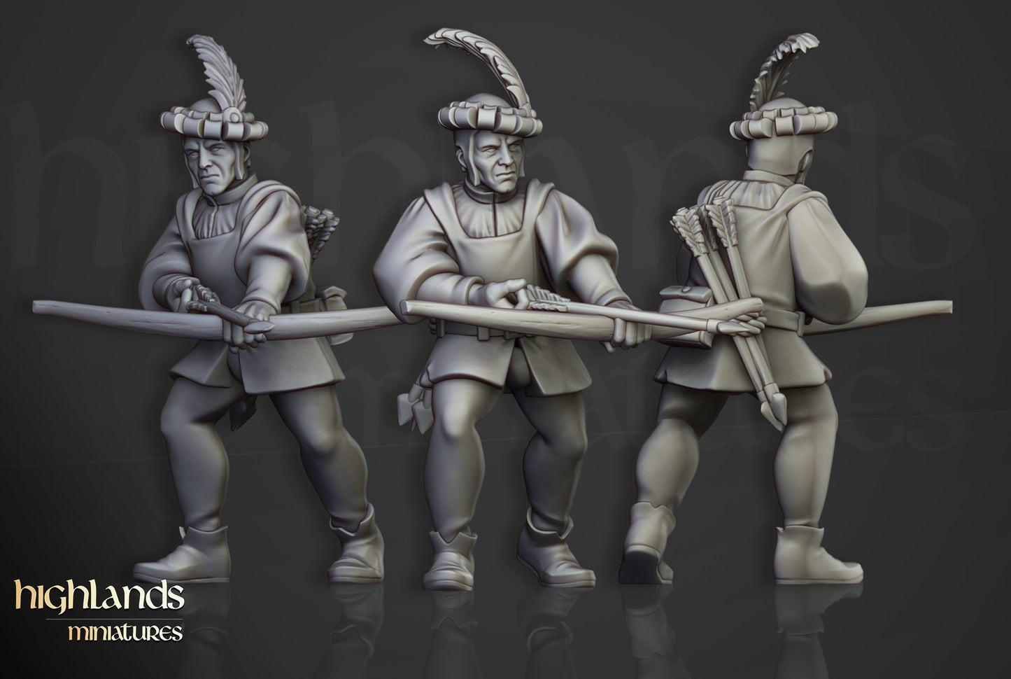 Miniatura Arqueros Sunland Imperio resina 28mm sin pintar - Drakholm