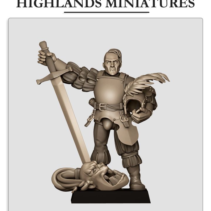 Miniatura Capitán Sunland Imperio resina 28mm sin pintar - Drakholm