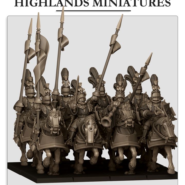 Miniatura Caballeros Zarpas Feroces Imperio resina 28mm sin pintar - Drakholm