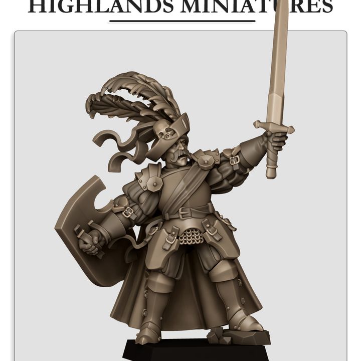 Miniatura General Sunland a Pie Imperio resina 28mm sin pintar - Drakholm