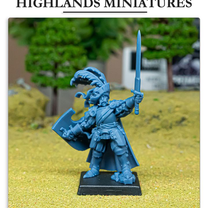 Miniatura General Sunland a Pie Imperio resina 28mm sin pintar - Drakholm