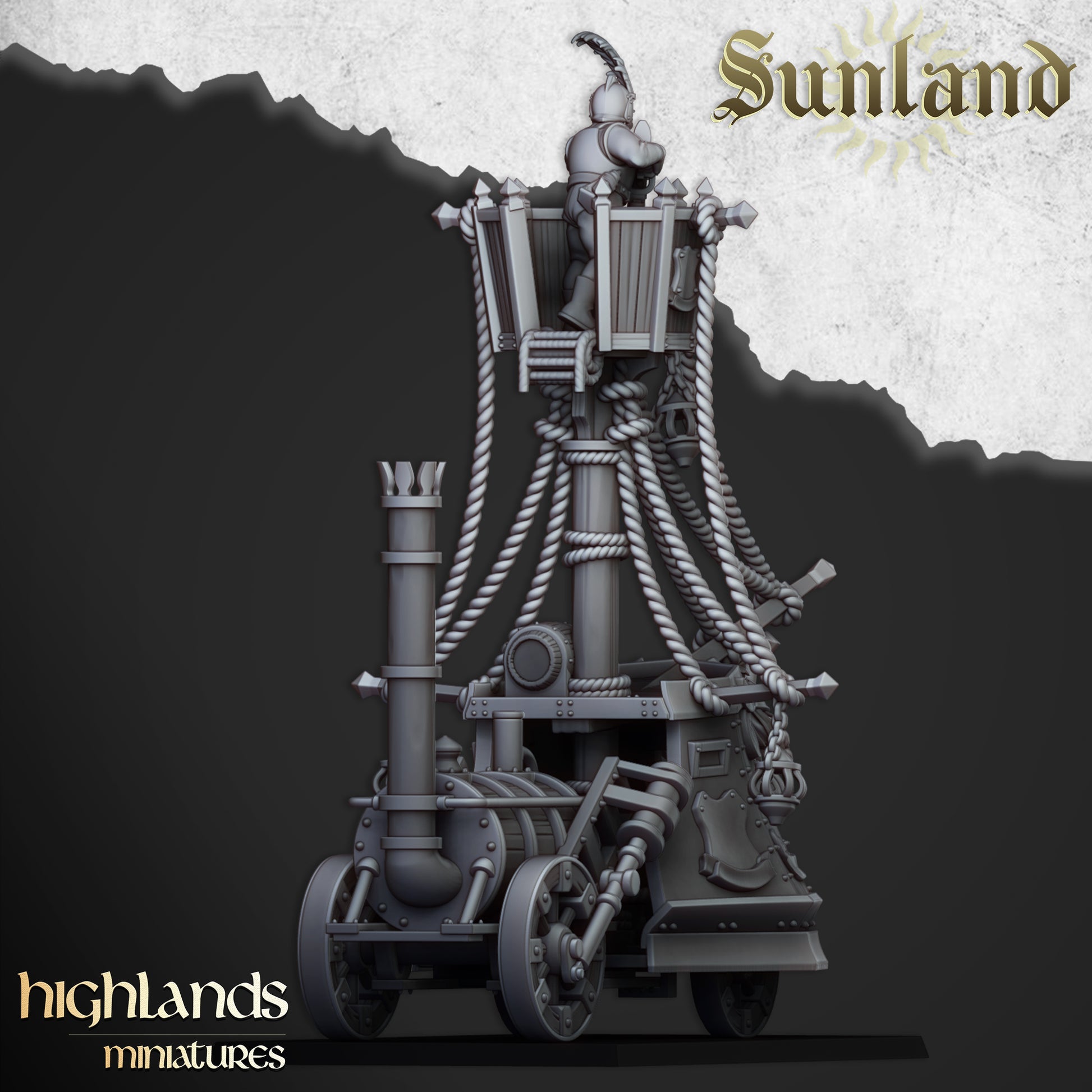 Miniatura Acorazado Terrestre Sunland Imperio resina 28mm sin pintar - Drakholm