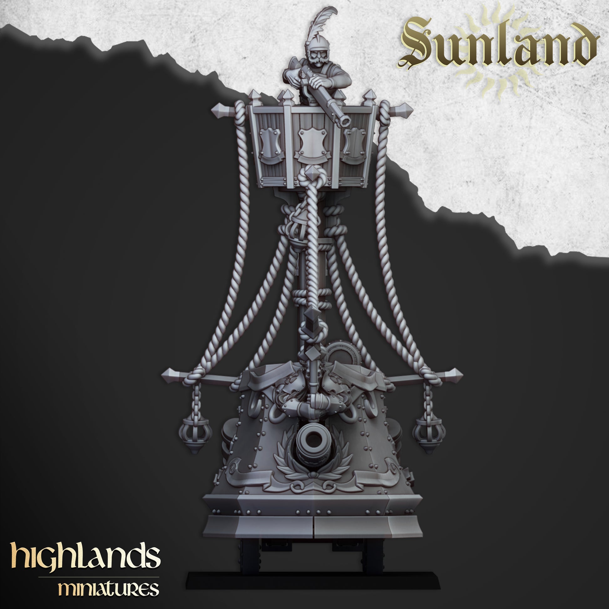 Miniatura Acorazado Terrestre Sunland Imperio resina 28mm sin pintar - Drakholm