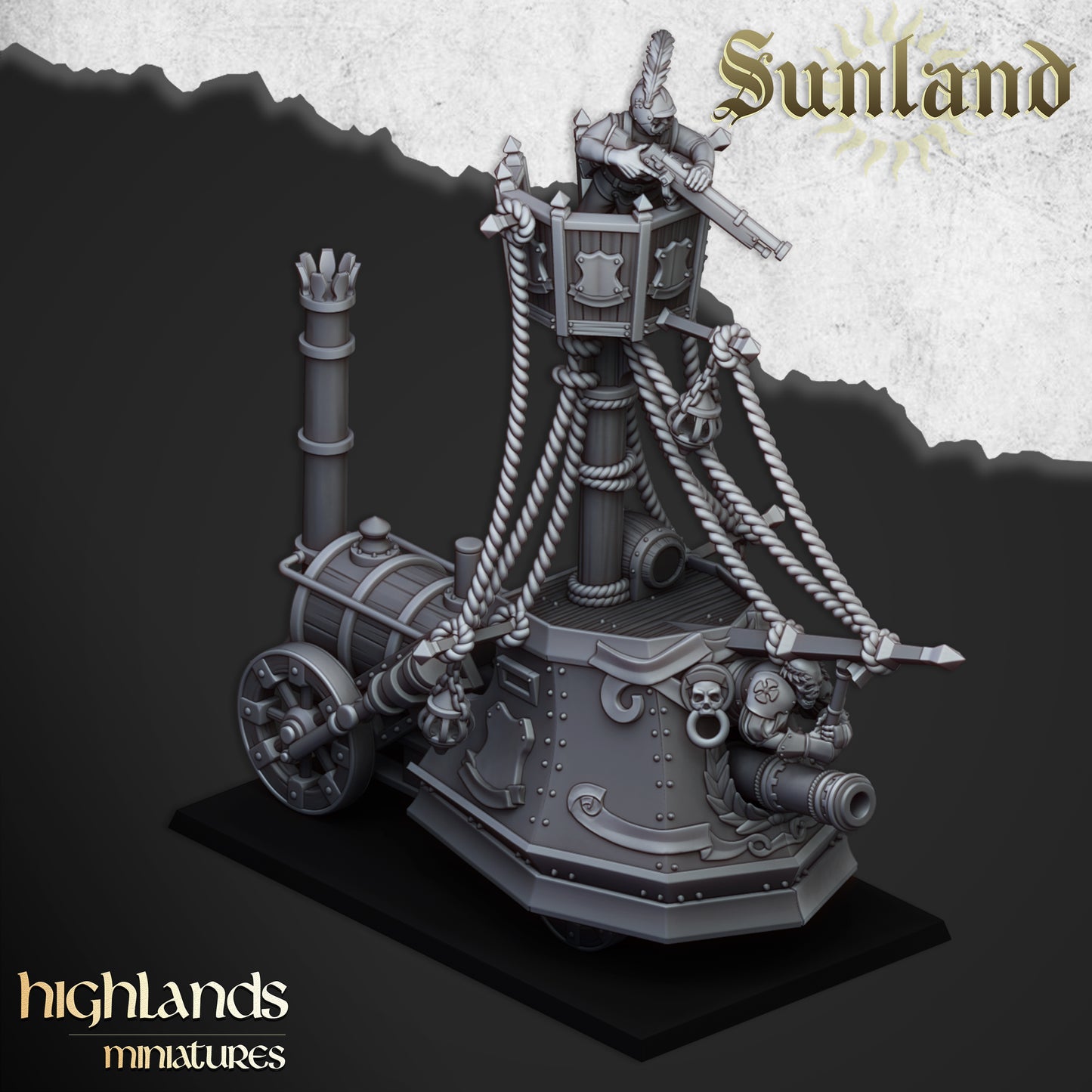 Miniatura Acorazado Terrestre Sunland Imperio resina 28mm sin pintar - Drakholm