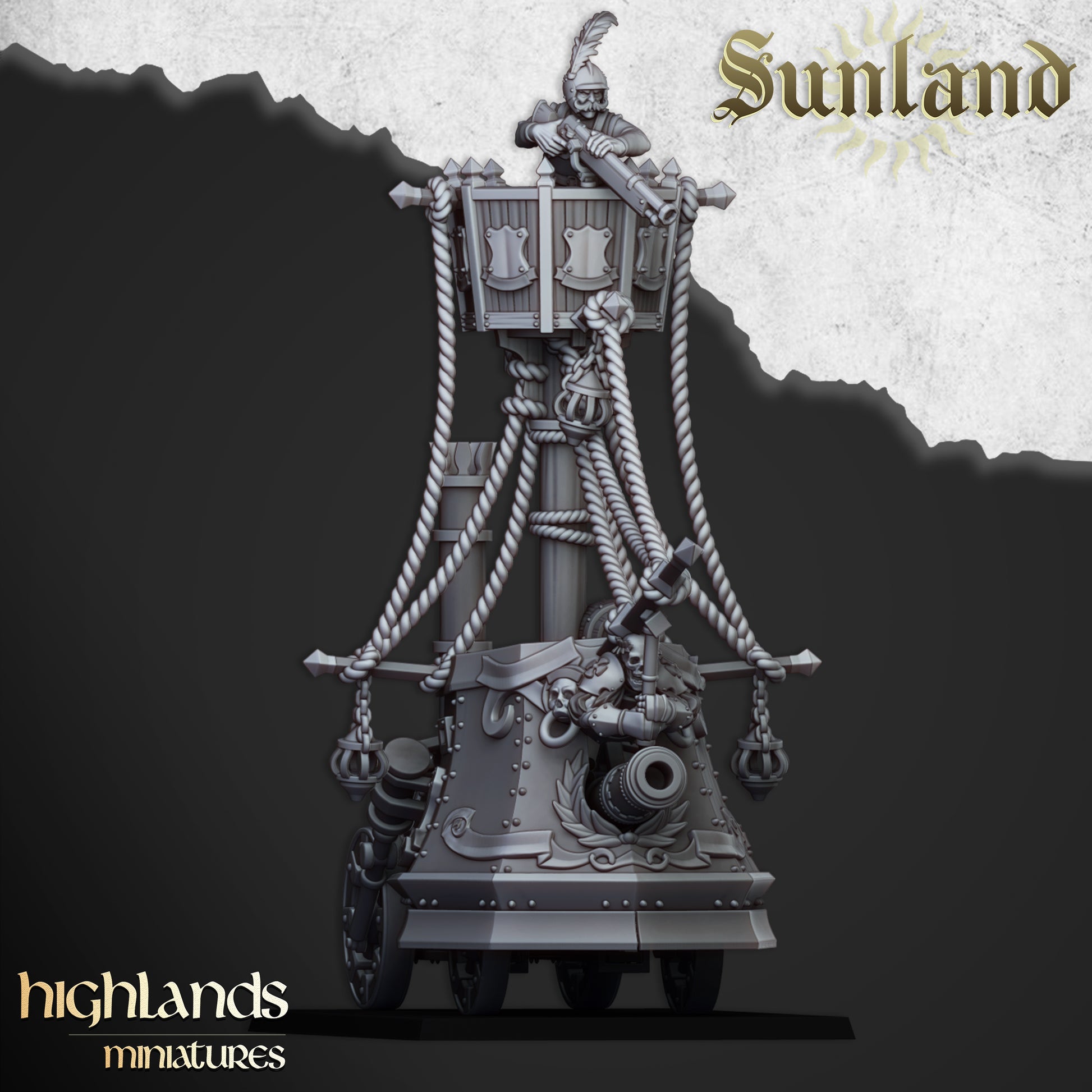 Miniatura Acorazado Terrestre Sunland Imperio resina 28mm sin pintar - Drakholm