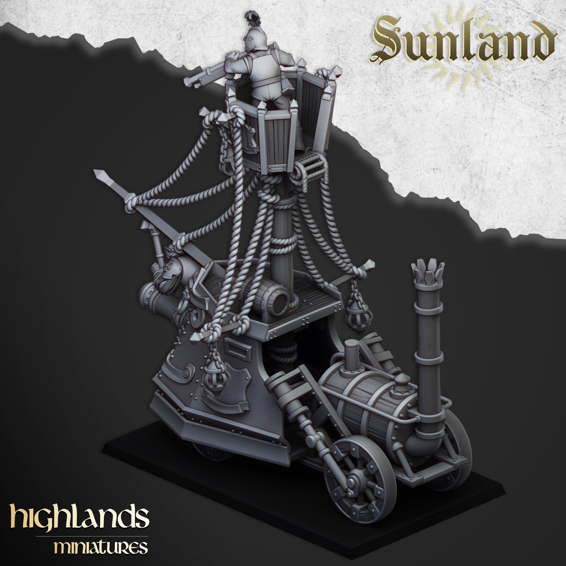 Miniatura Acorazado Terrestre Sunland Imperio resina 28mm sin pintar - Drakholm