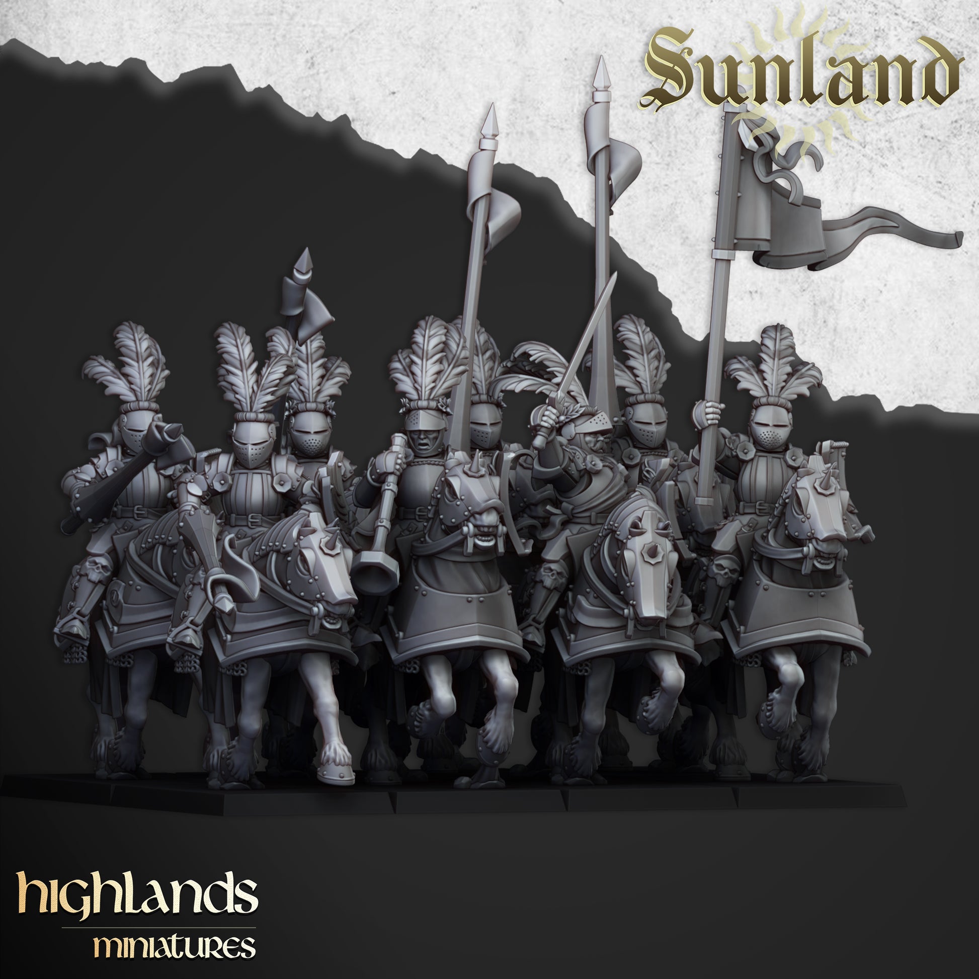 Miniatura Caballeros Sunland Imperio resina 28mm sin pintar - Drakholm