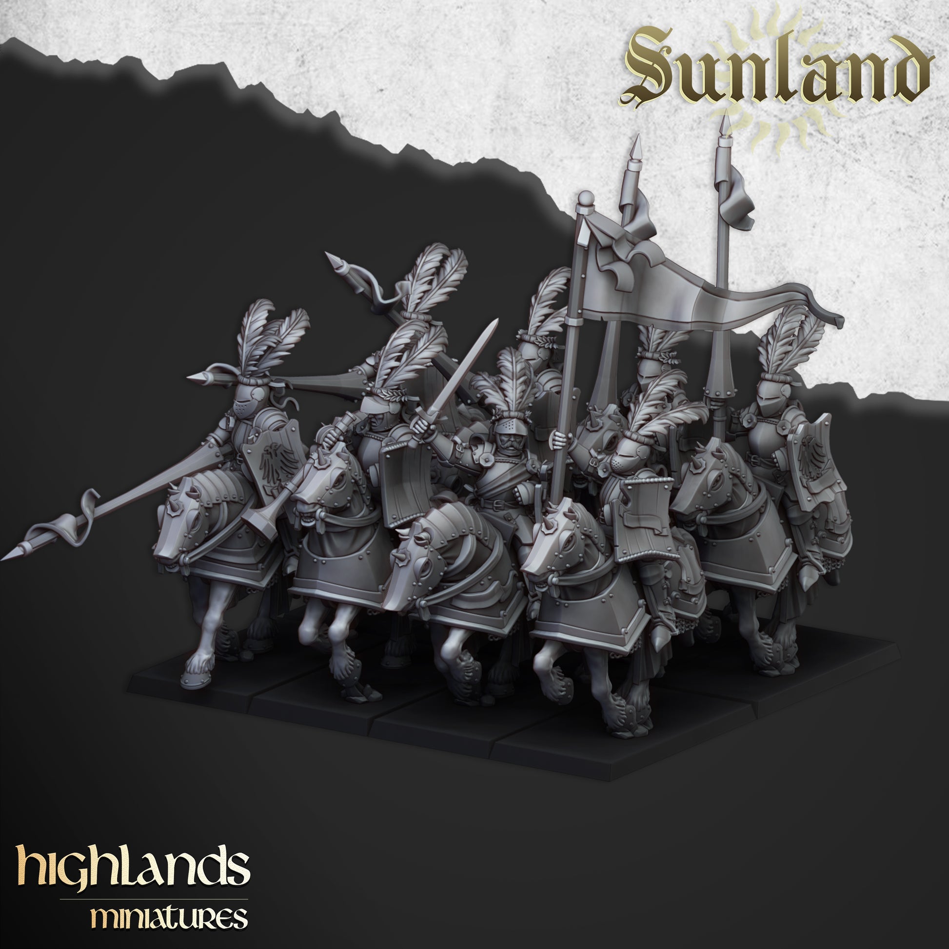 Miniatura Caballeros Sunland Imperio resina 28mm sin pintar - Drakholm