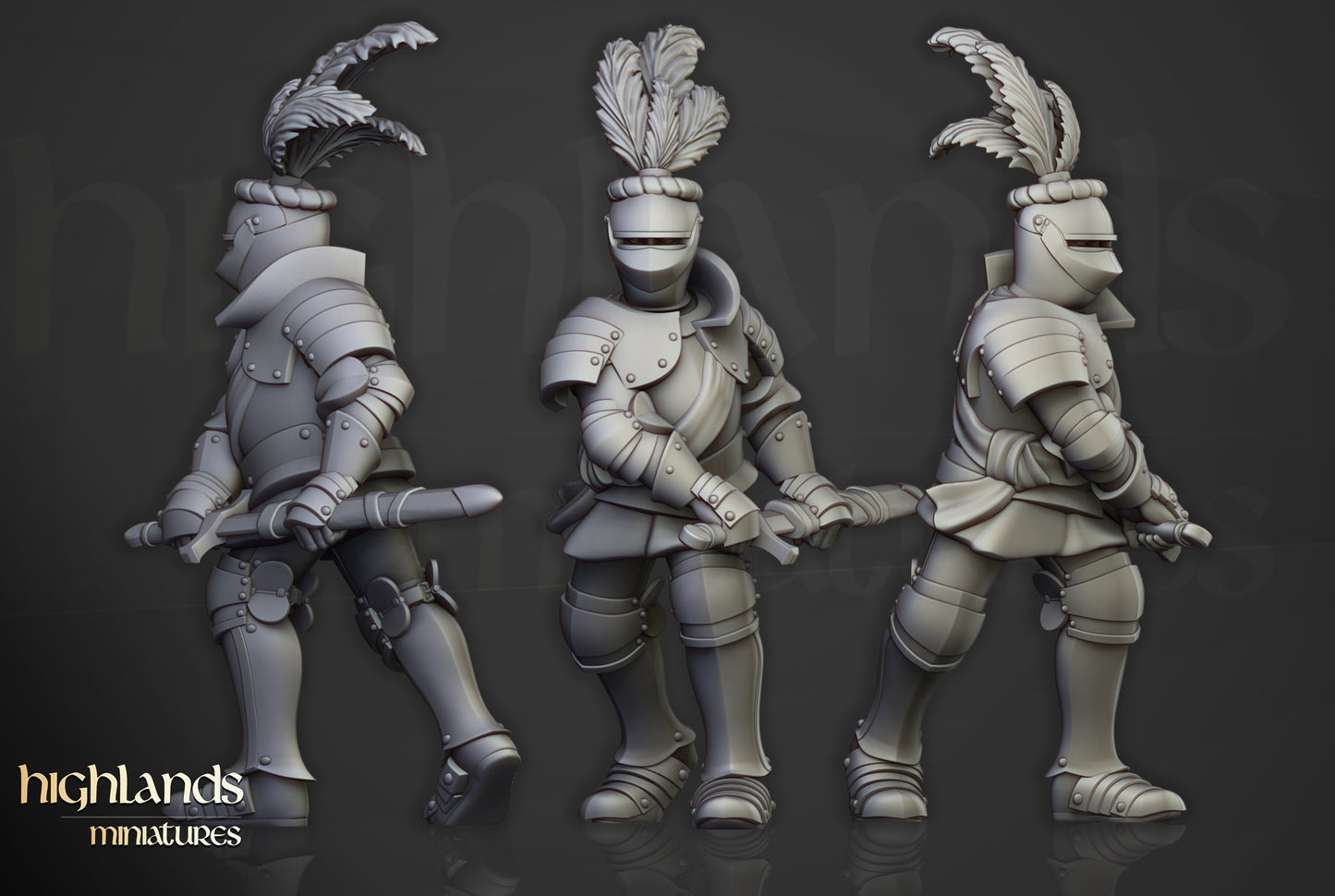 Miniatura Caballeros Sunland a Pie Imperio resina 28mm sin pintar - Drakholm