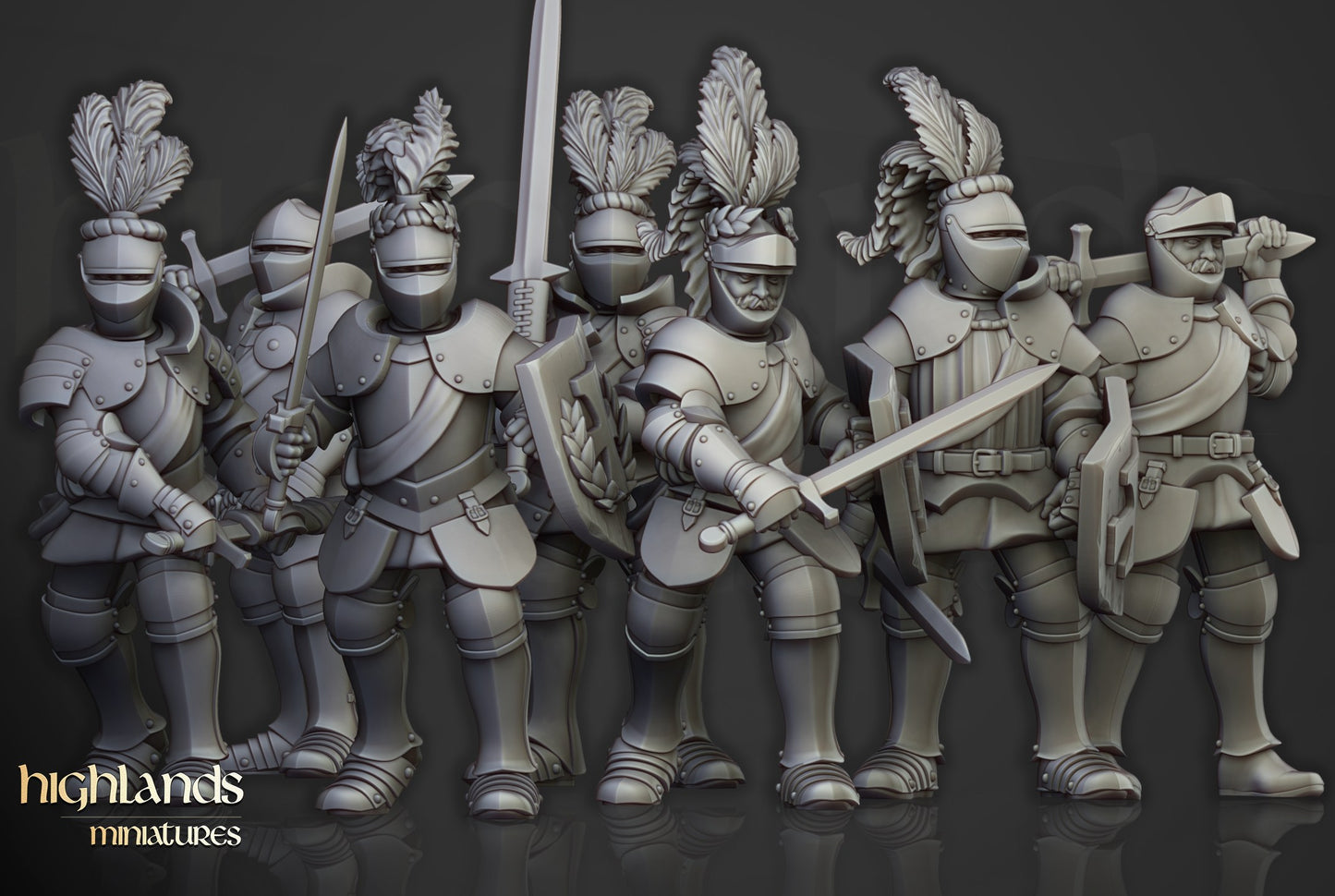 Miniatura Caballeros Sunland a Pie Imperio resina 28mm sin pintar - Drakholm