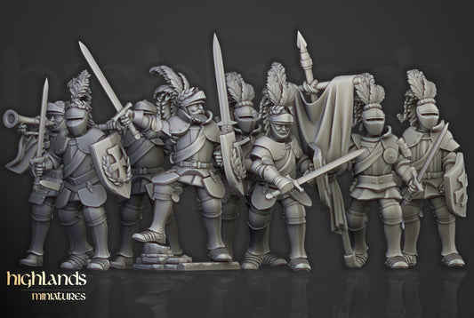 Miniatura Caballeros Sunland a Pie Imperio resina 28mm sin pintar - Drakholm