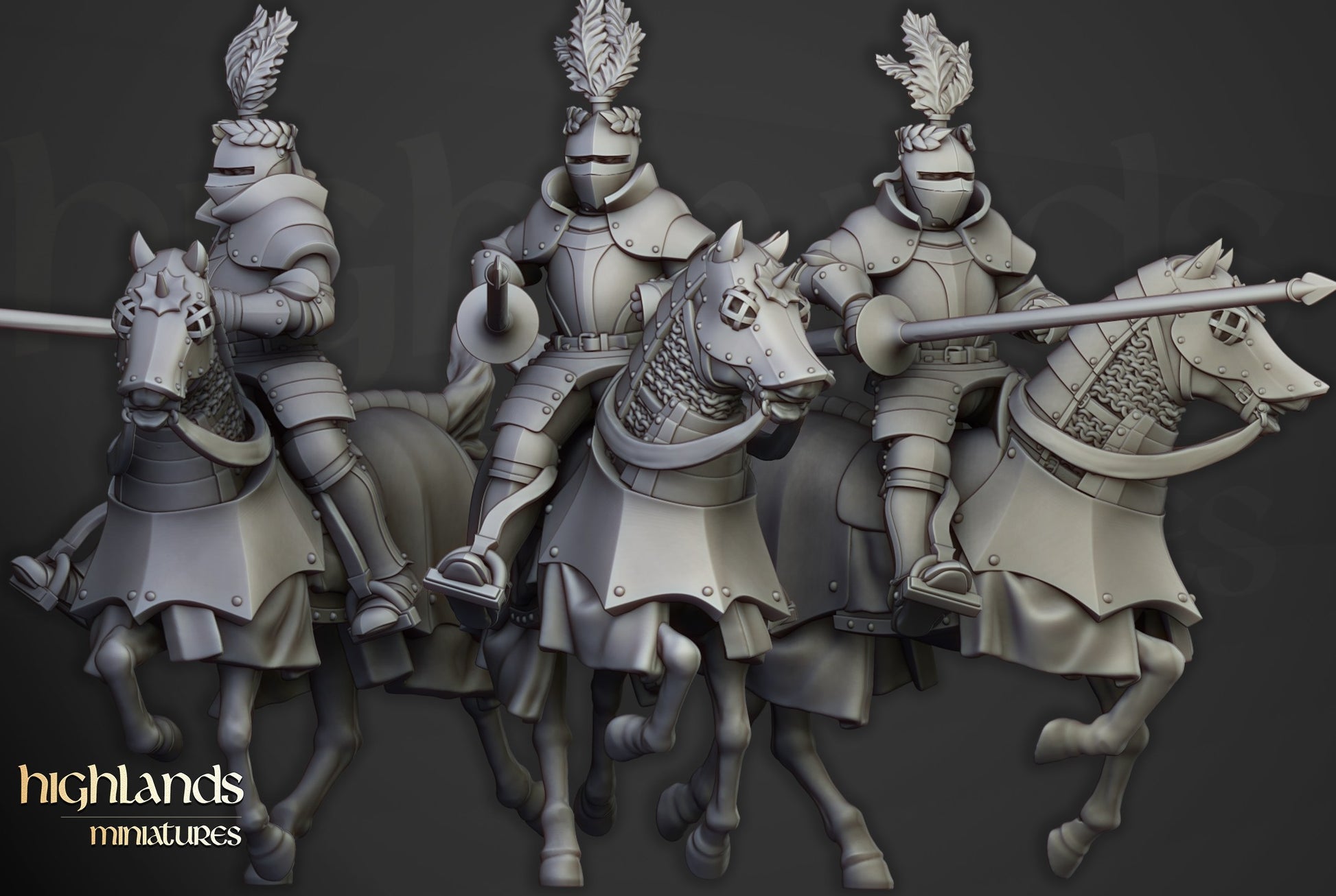 Miniatura Caballeros Sunland a Caballo Imperio resina 28mm sin pintar - Drakholm