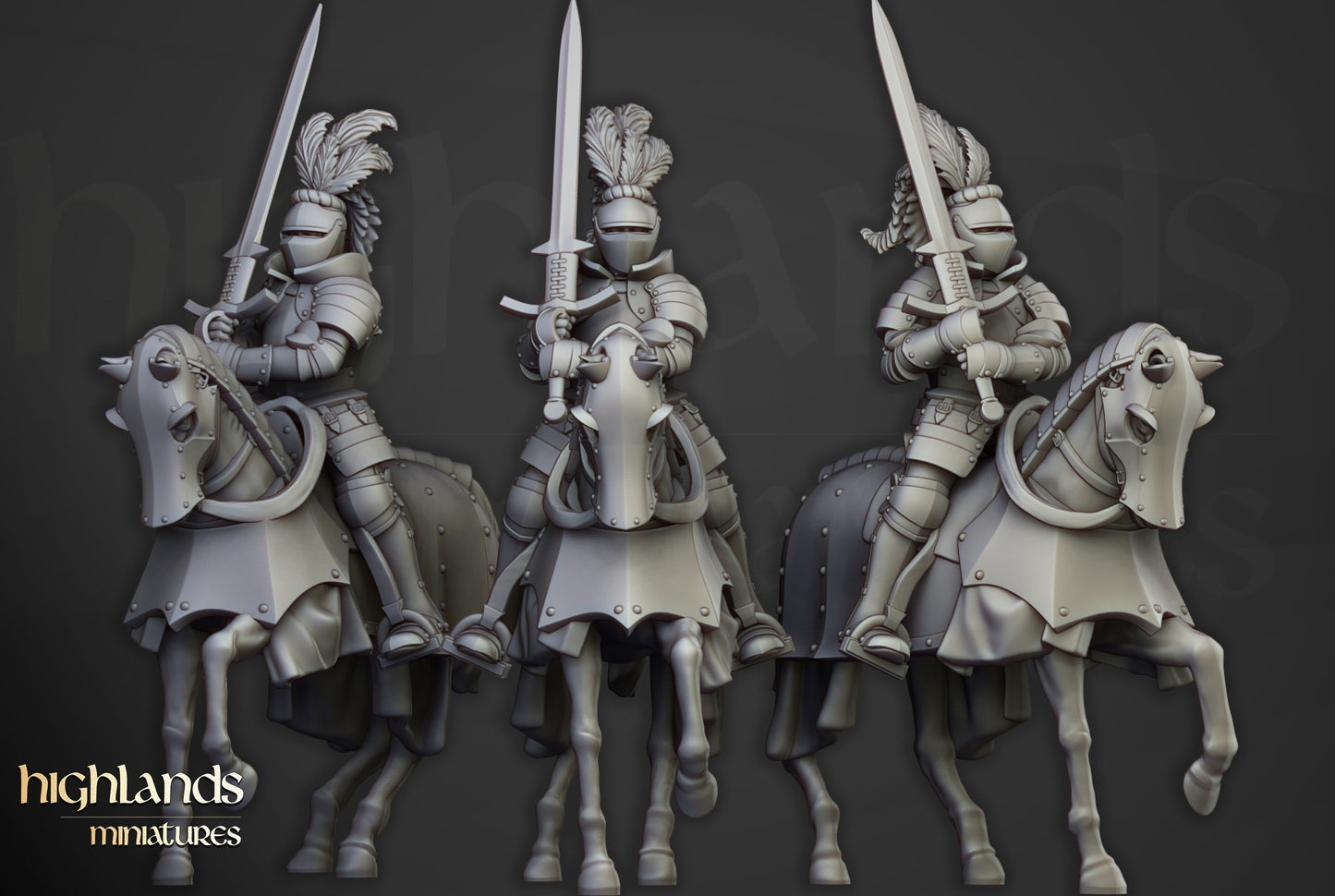 Miniatura Caballeros Sunland a Caballo Imperio resina 28mm sin pintar - Drakholm