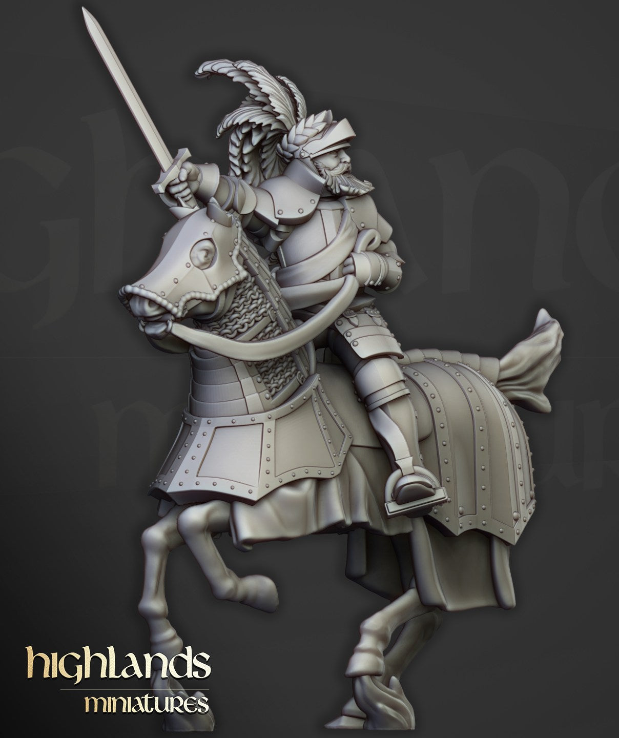 Miniatura Caballeros Sunland a Caballo Imperio resina 28mm sin pintar - Drakholm