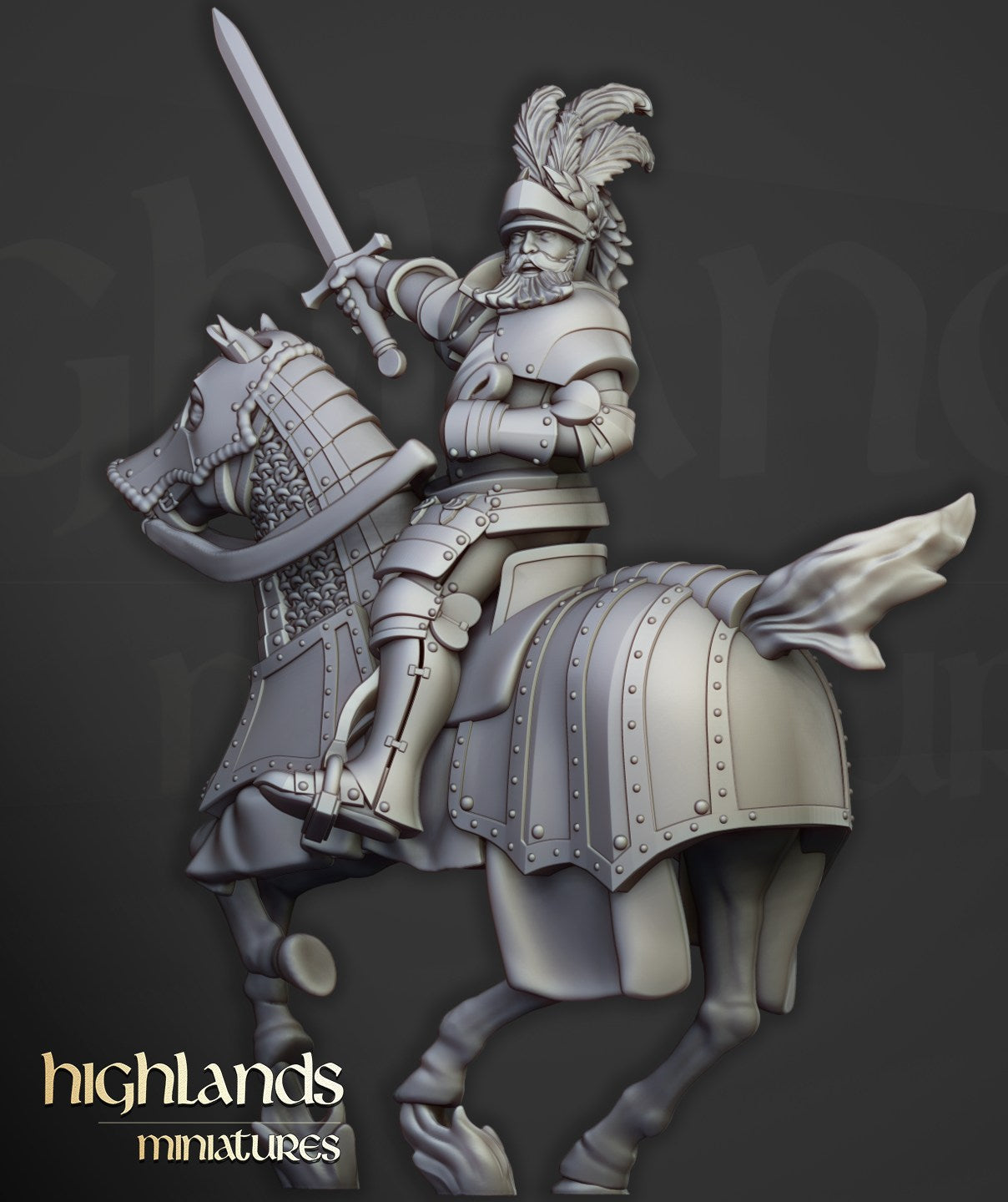 Miniatura Caballeros Sunland a Caballo Imperio resina 28mm sin pintar - Drakholm
