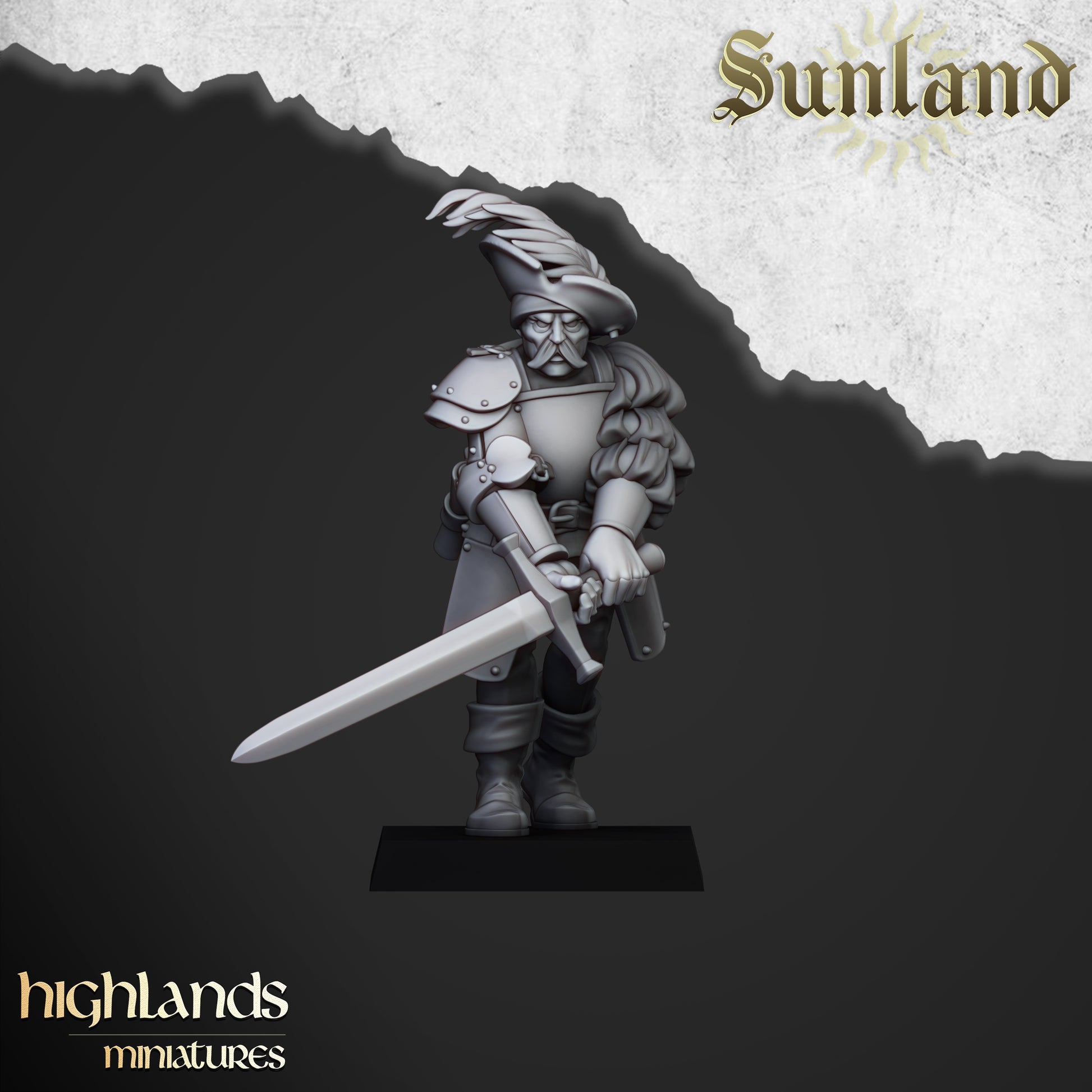Miniatura Landsknecht Sunland Imperio resina 28mm sin pintar - Drakholm