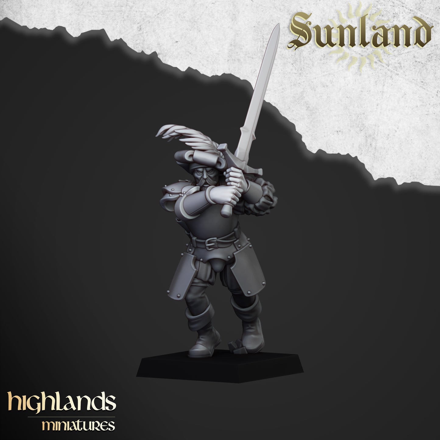 Miniatura Landsknecht Sunland Imperio resina 28mm sin pintar - Drakholm