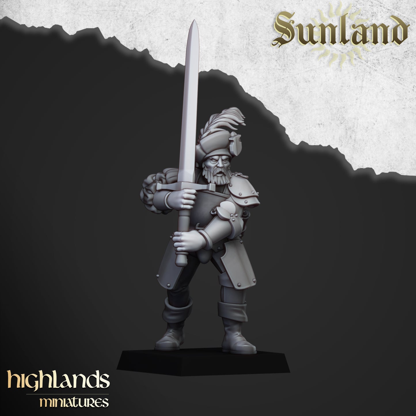 Miniatura Landsknecht Sunland Imperio resina 28mm sin pintar - Drakholm