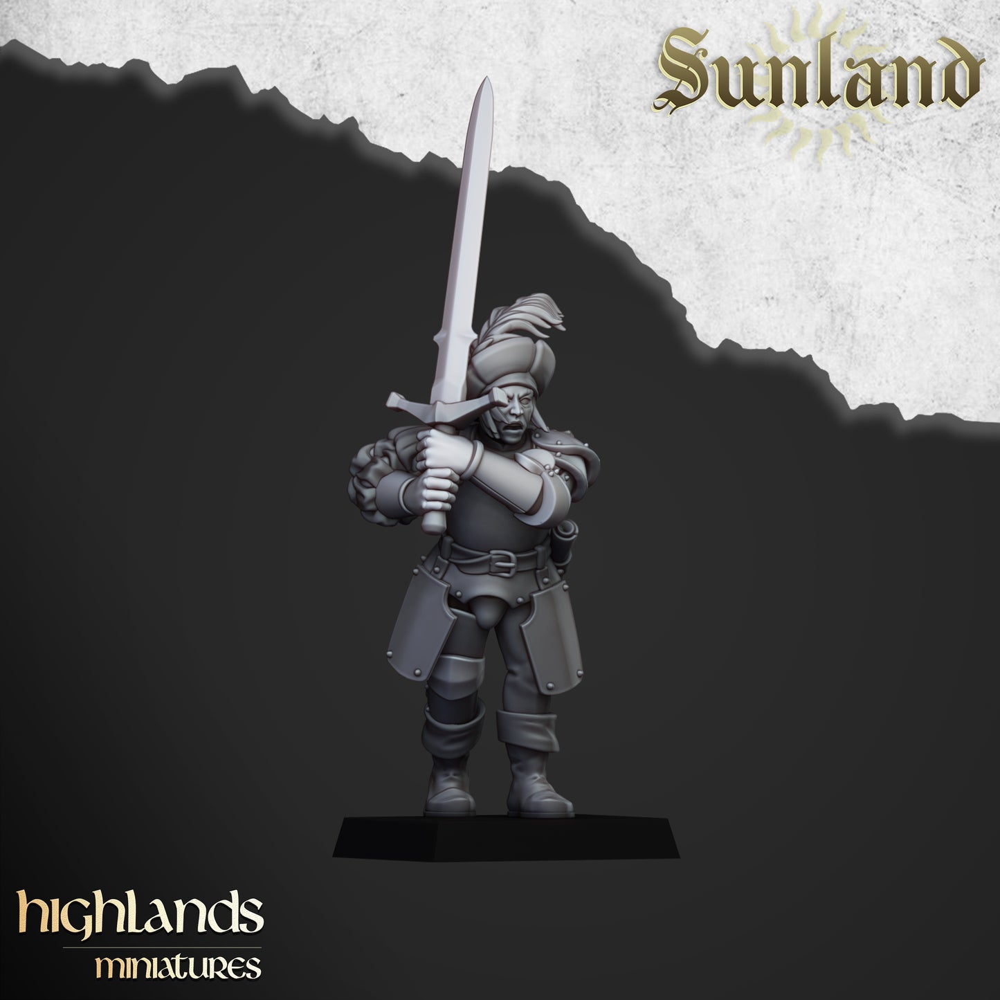Miniatura Landsknecht Sunland Imperio resina 28mm sin pintar - Drakholm