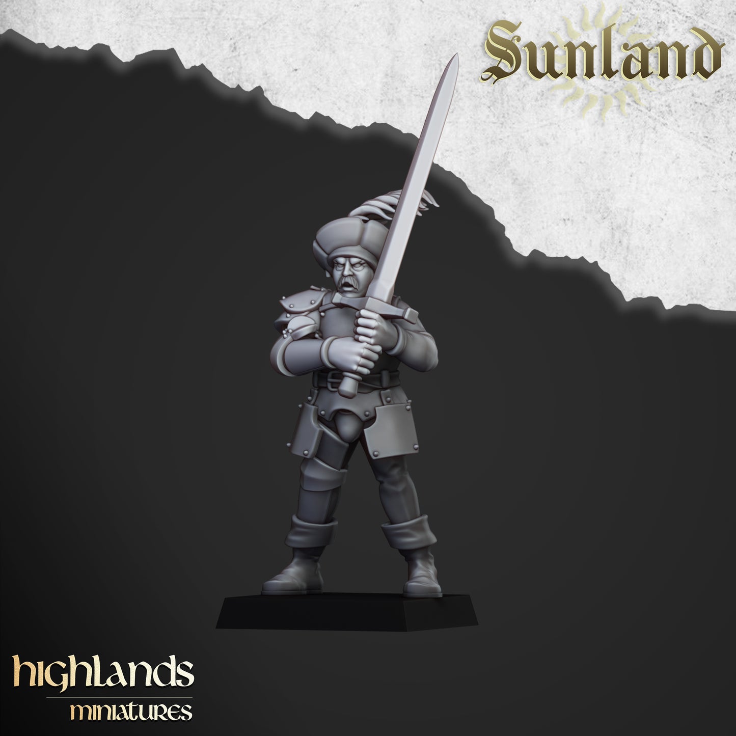 Miniatura Landsknecht Sunland Imperio resina 28mm sin pintar - Drakholm