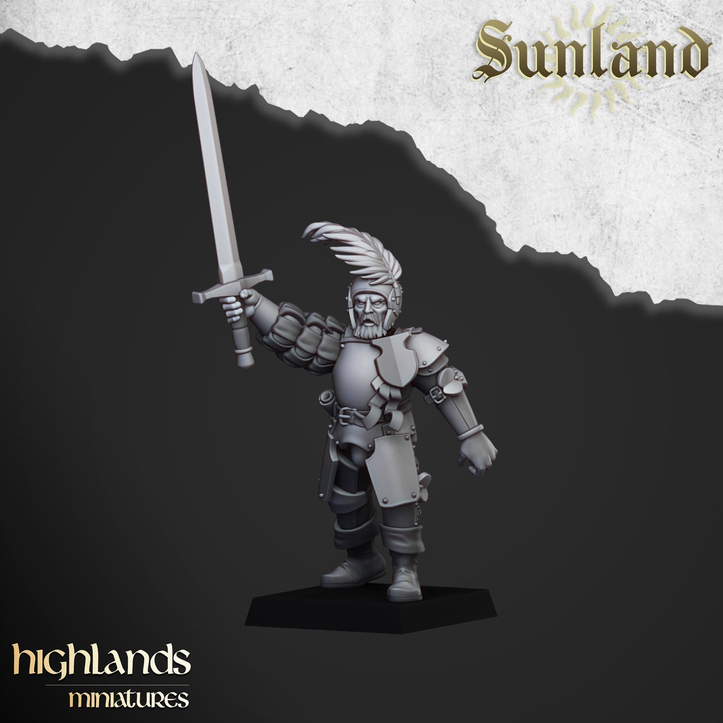 Miniatura Landsknecht Sunland Imperio resina 28mm sin pintar - Drakholm
