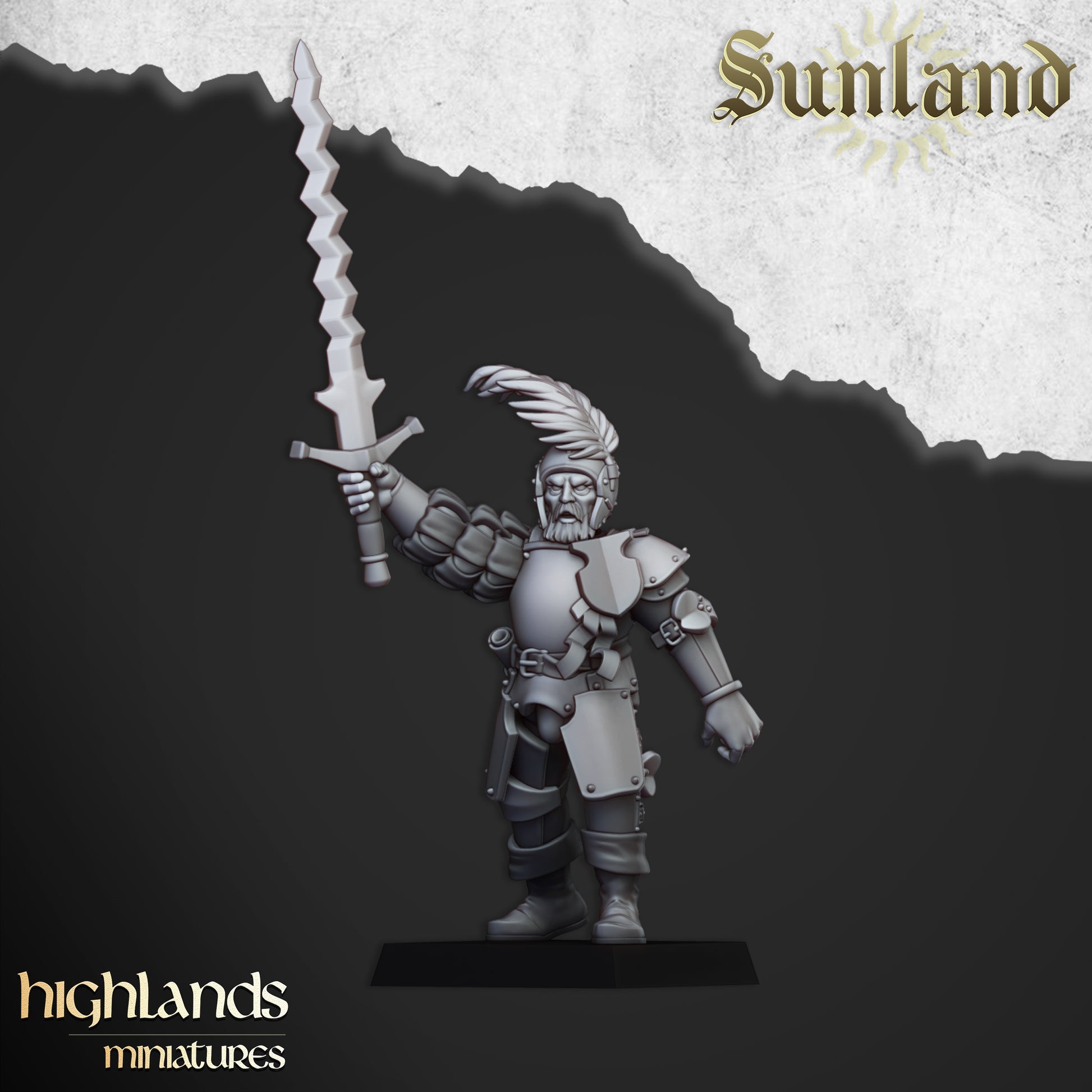 Miniatura Landsknecht Sunland Imperio resina 28mm sin pintar - Drakholm