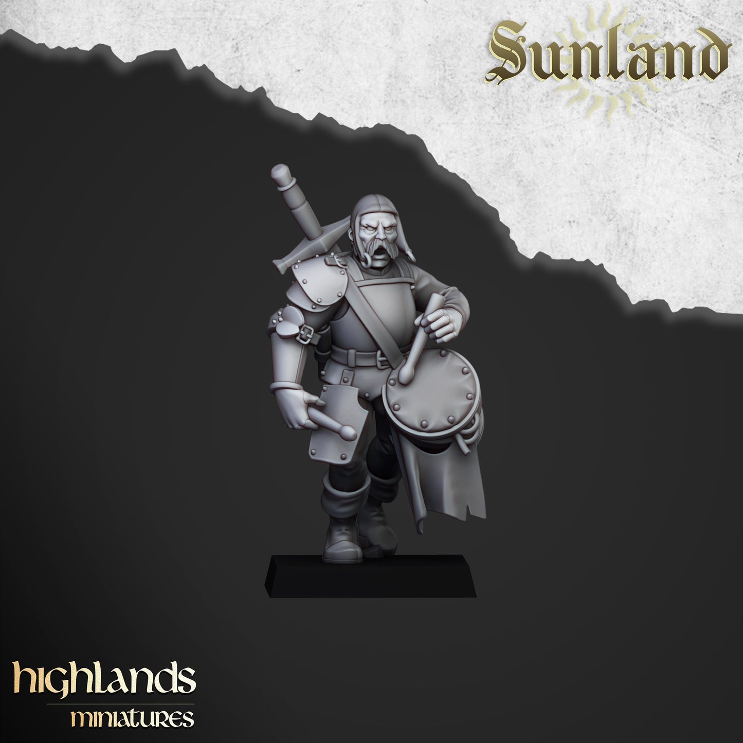 Miniatura Landsknecht Sunland Imperio resina 28mm sin pintar - Drakholm