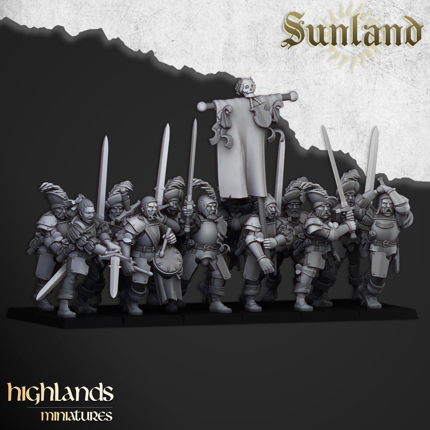 Miniatura Landsknecht Sunland Imperio resina 28mm sin pintar - Drakholm