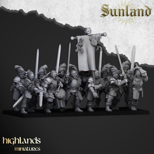 Miniatura Landsknecht Sunland Imperio resina 28mm sin pintar - Drakholm