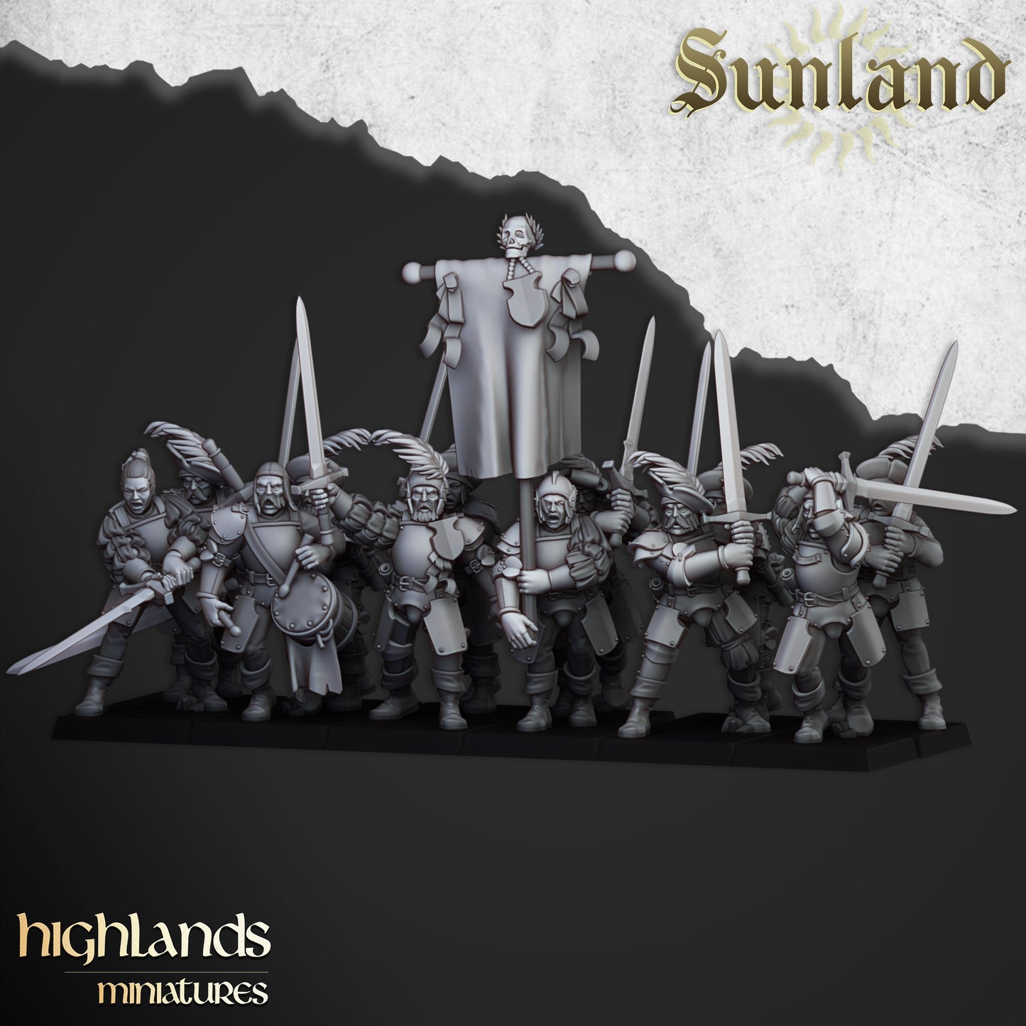 Miniatura Landsknecht Sunland Imperio resina 28mm sin pintar - Drakholm
