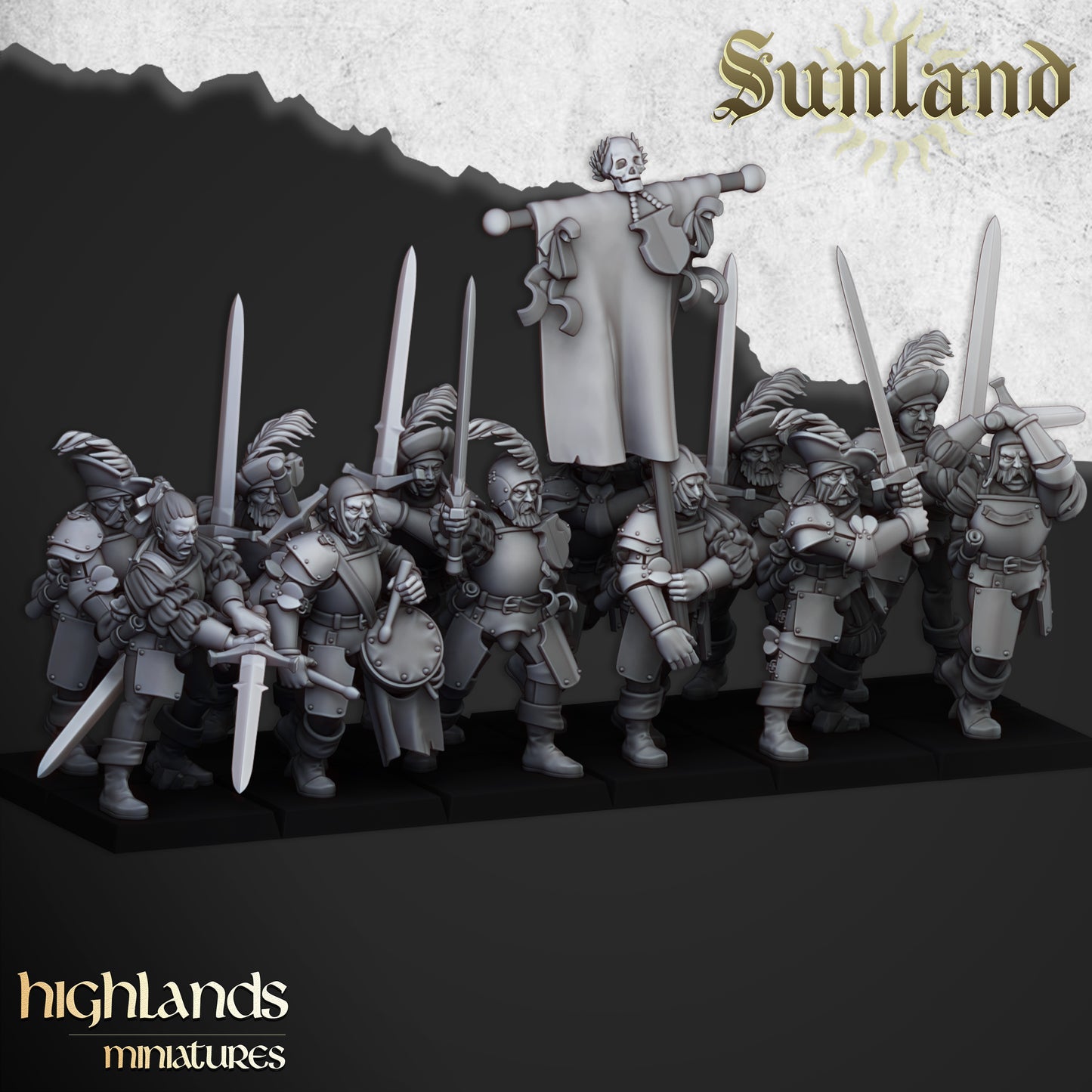 Miniatura Landsknecht Sunland Imperio resina 28mm sin pintar - Drakholm