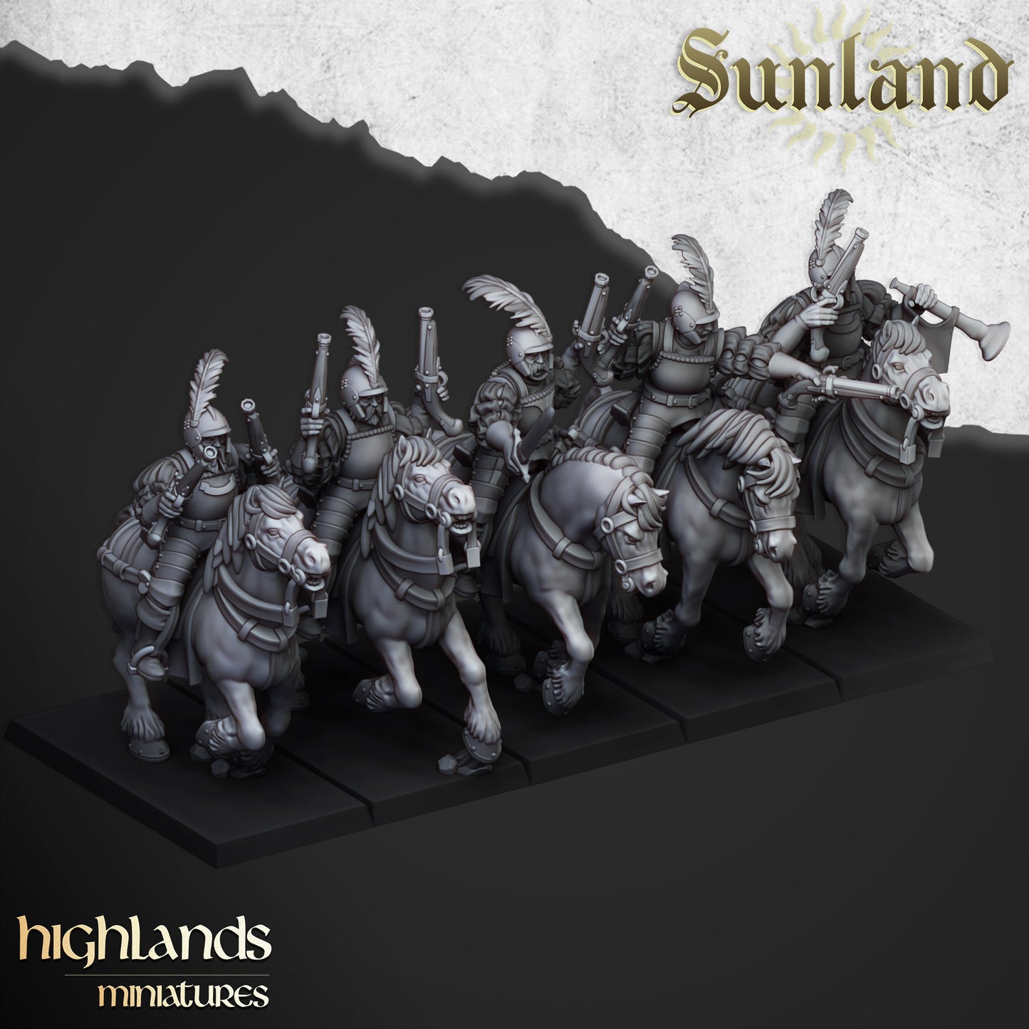 Miniatura Arcabuceros Sunland Imperio resina 28mm sin pintar - Drakholm