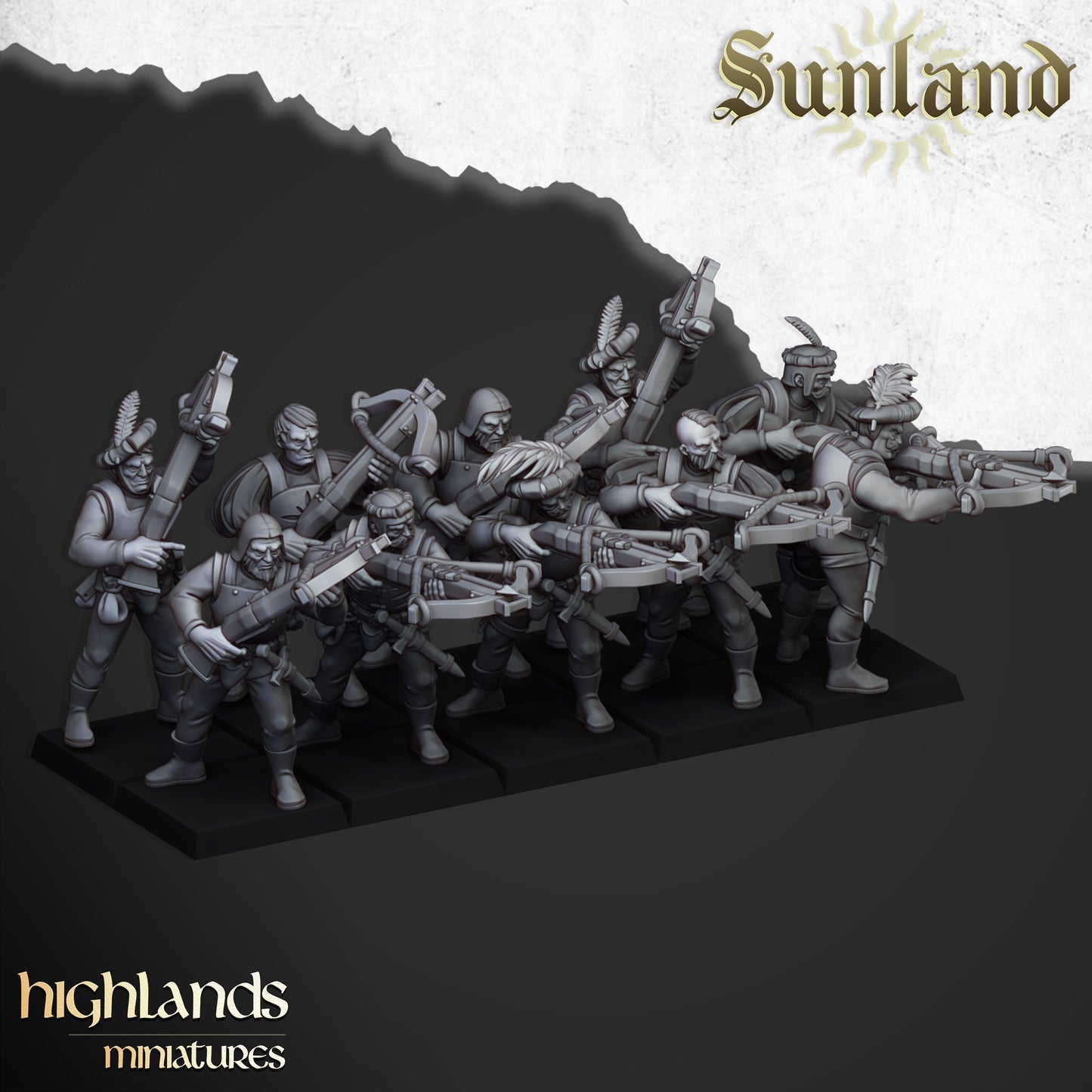 Miniatura Unidad de Ballesteros Sunland Imperio resina 28mm sin pintar - Drakholm