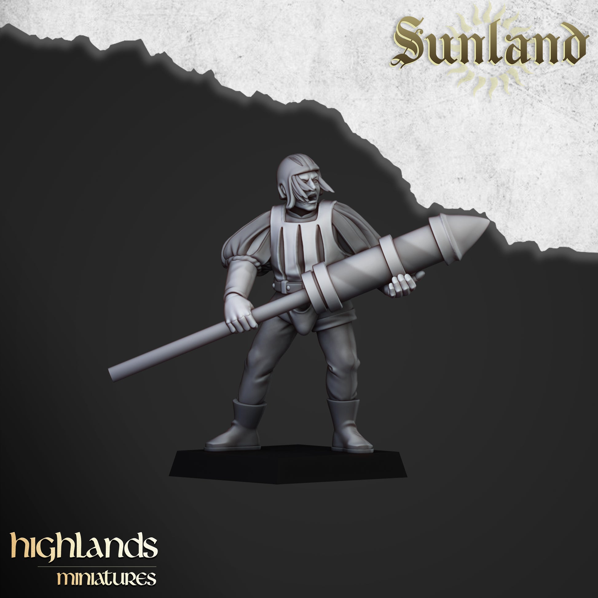 Miniatura Mortero Sunland Imperio resina 28mm sin pintar - Drakholm