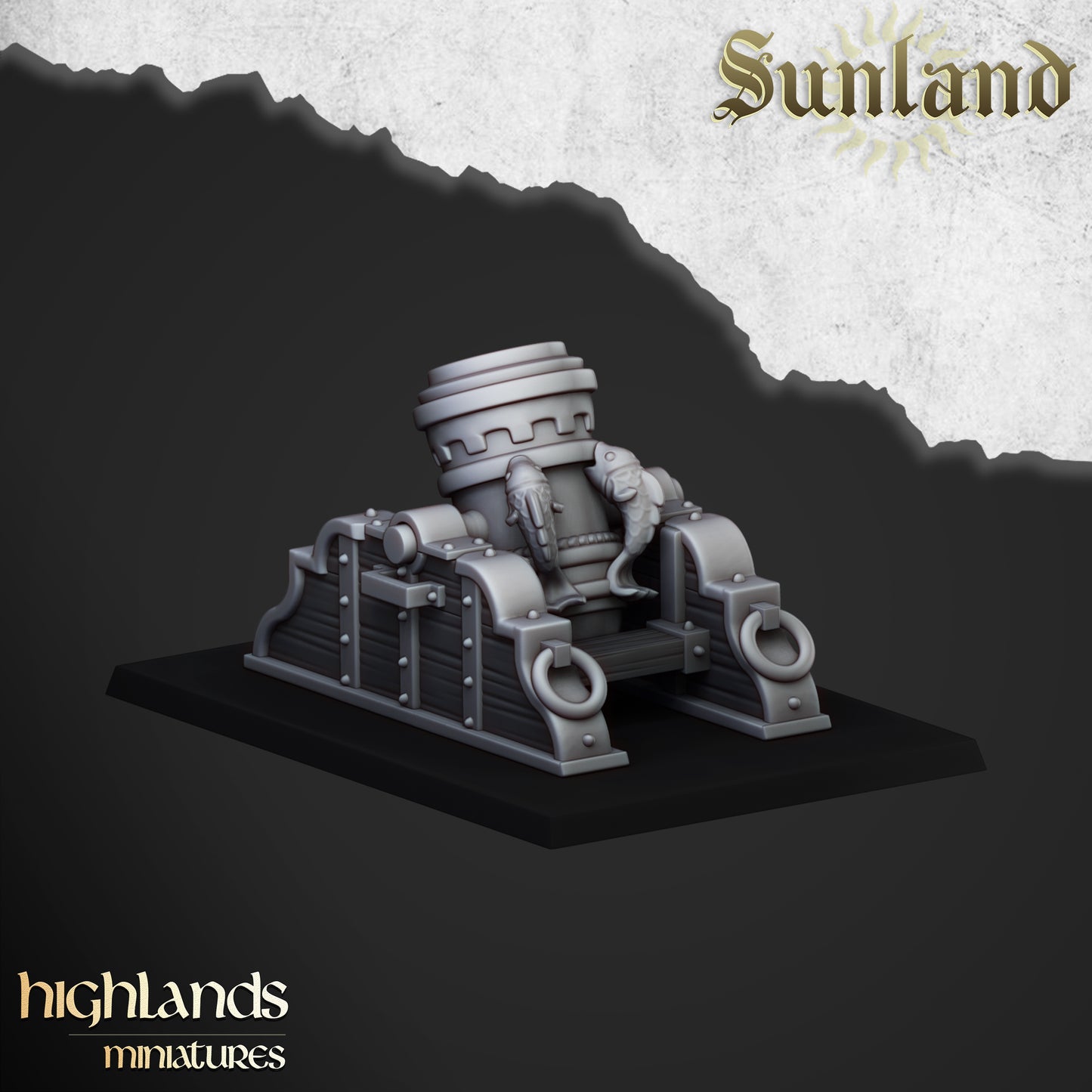 Miniatura Mortero Sunland Imperio resina 28mm sin pintar - Drakholm