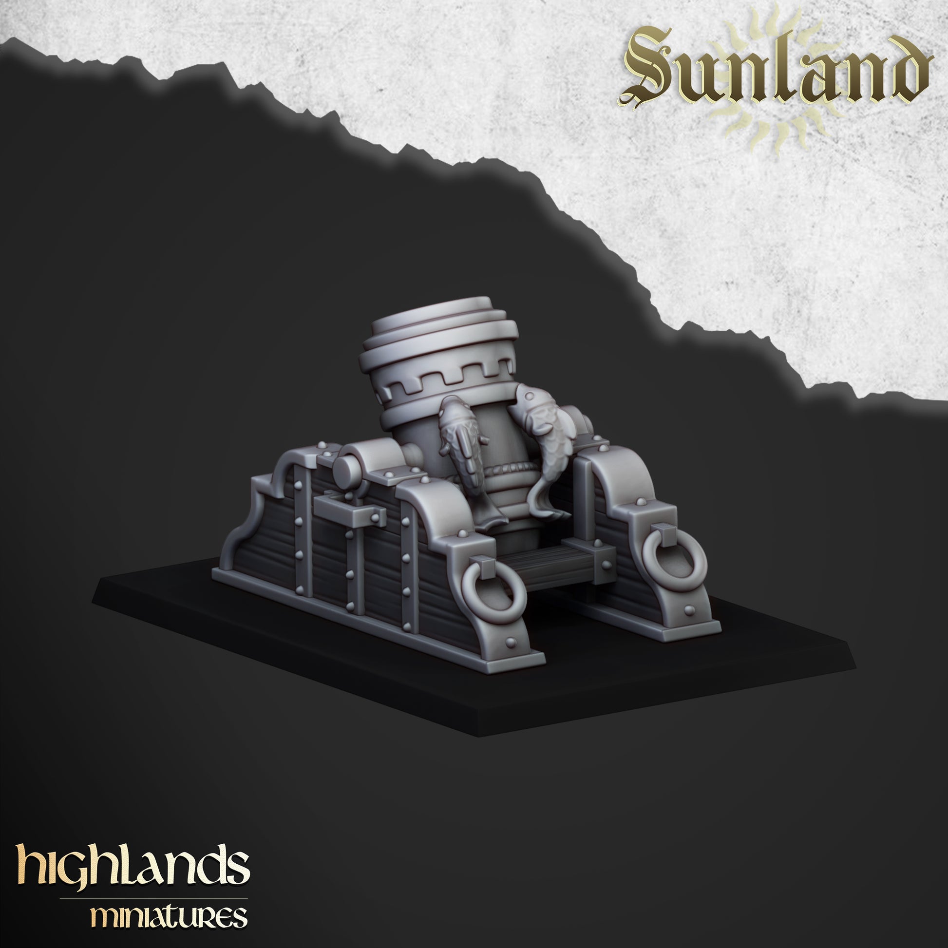 Miniatura Mortero Sunland Imperio resina 28mm sin pintar - Drakholm
