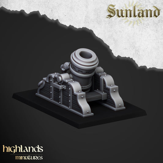 Miniatura Mortero Sunland Imperio resina 28mm sin pintar - Drakholm