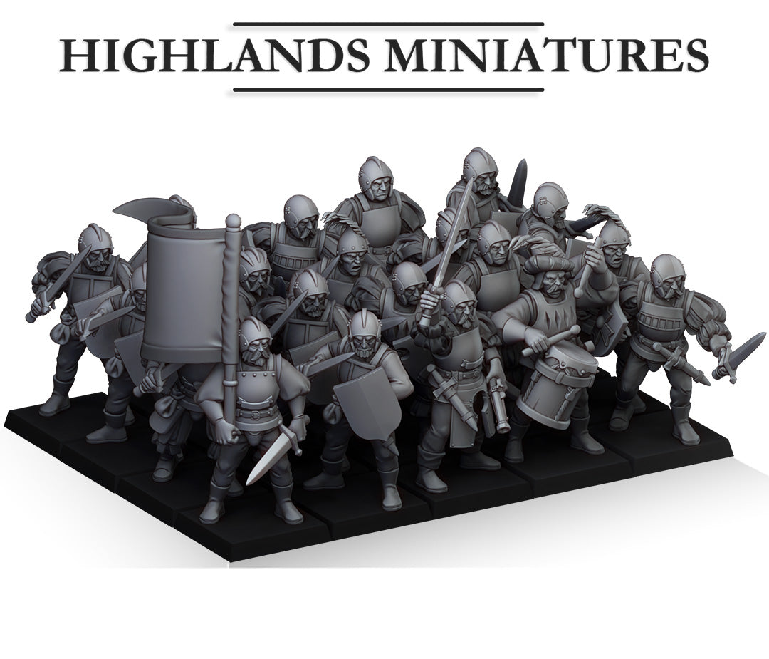 Miniatura Tropas con Espadas Imperio resina 28mm sin pintar - Drakholm