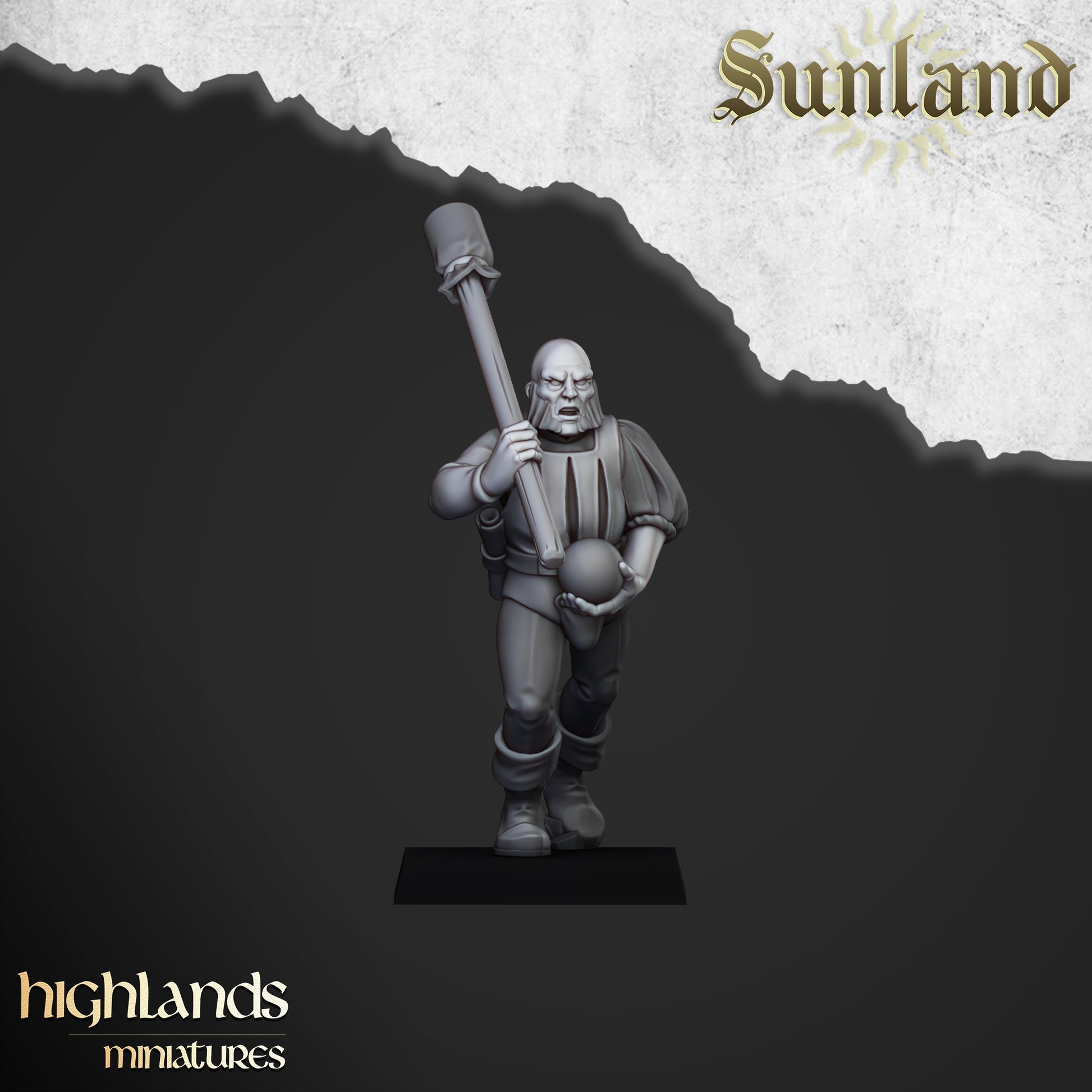 Miniatura Cañón de Salvas Sunland Imperio resina 28mm sin pintar - Drakholm
