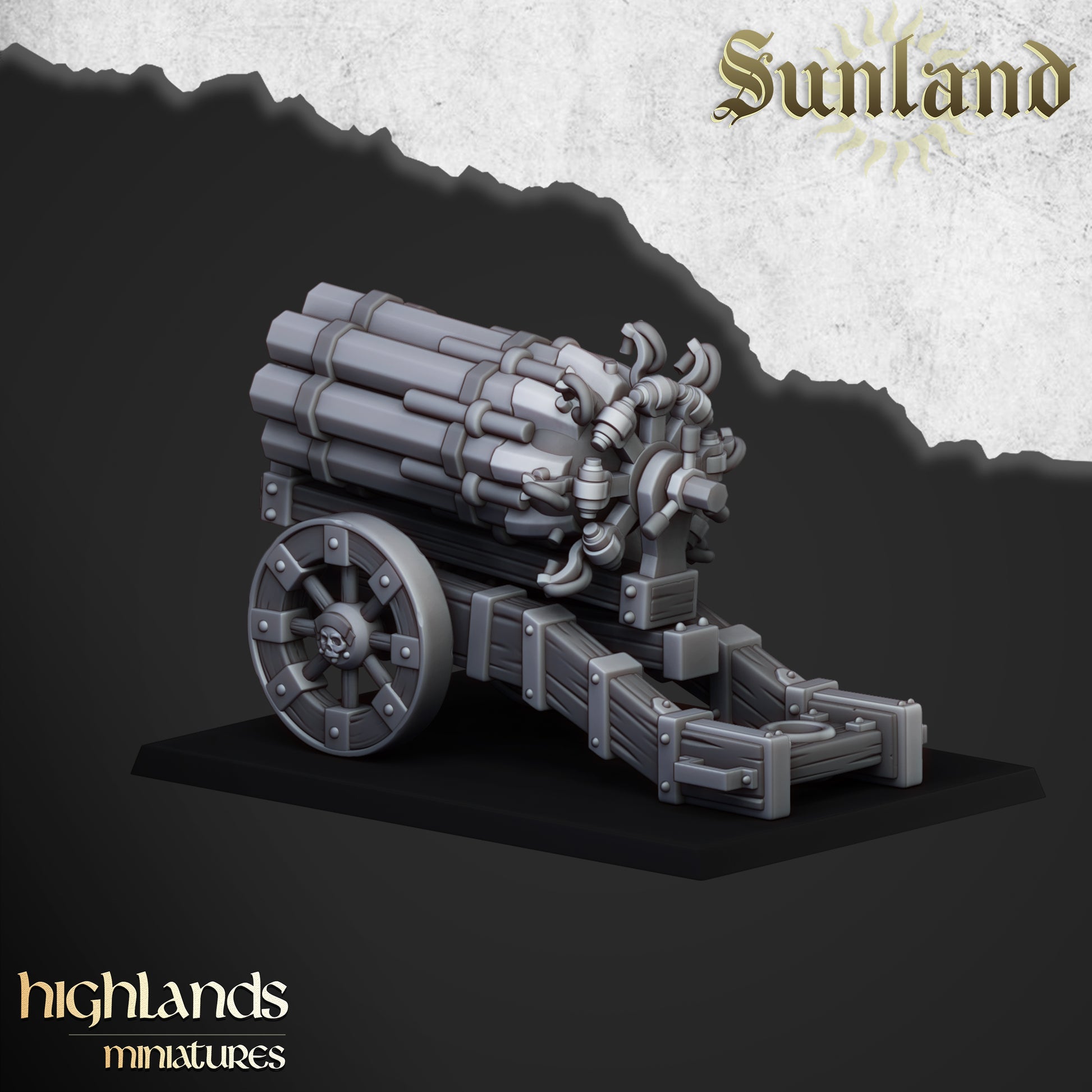 Miniatura Cañón de Salvas Sunland Imperio resina 28mm sin pintar - Drakholm
