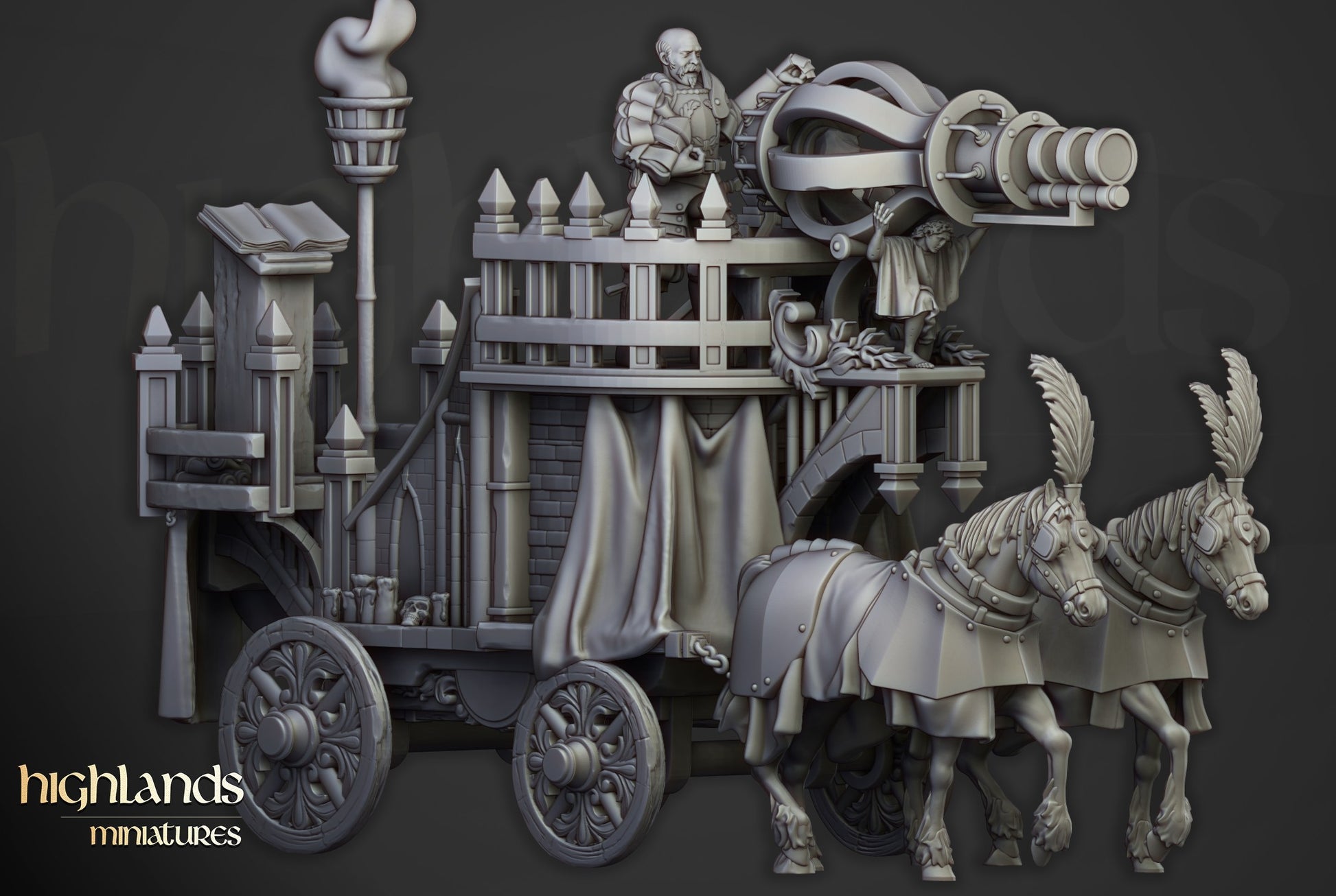 Miniatura Cañón Arcano Imperio resina 28mm sin pintar - Drakholm