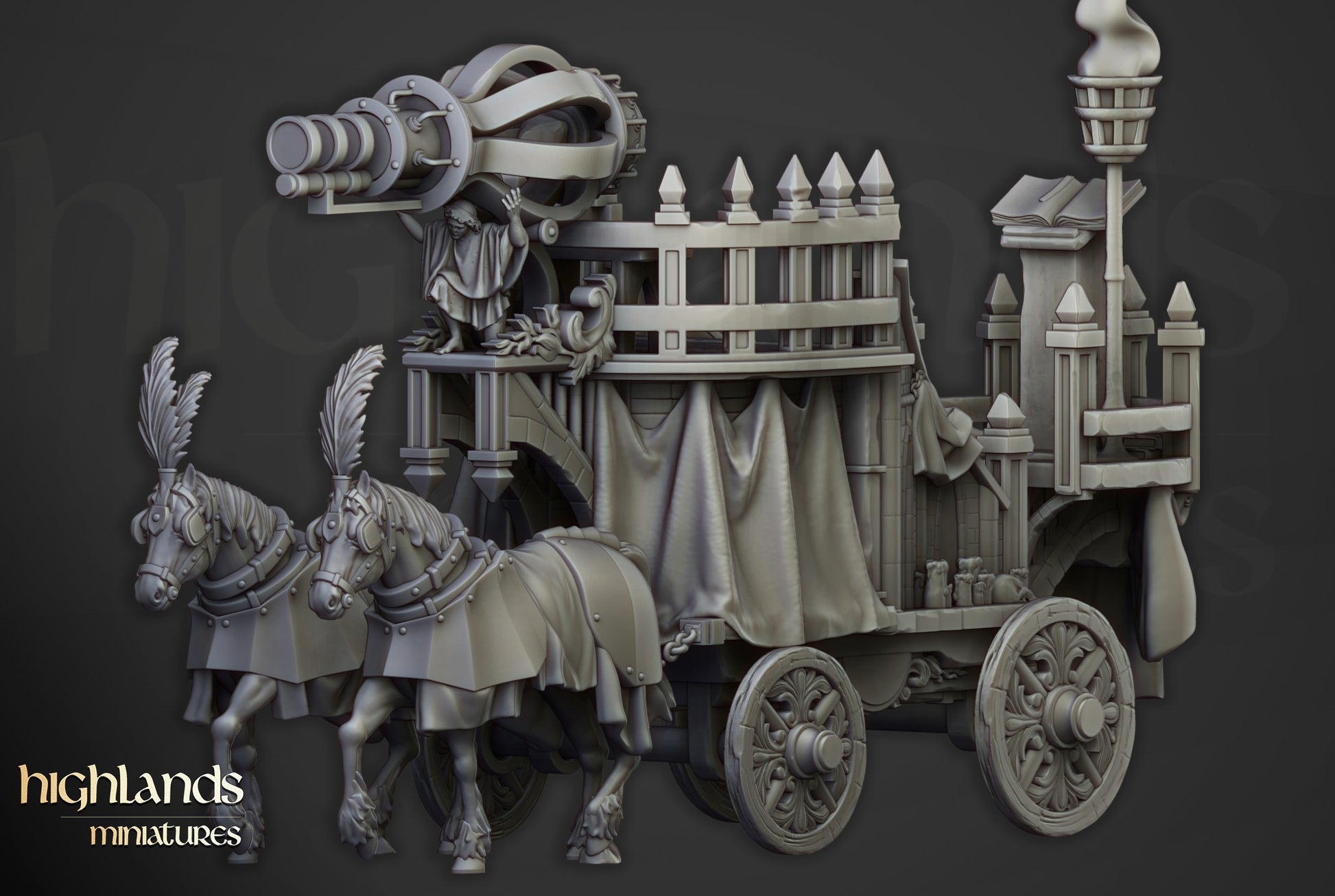 Miniatura Cañón Arcano Imperio resina 28mm sin pintar - Drakholm