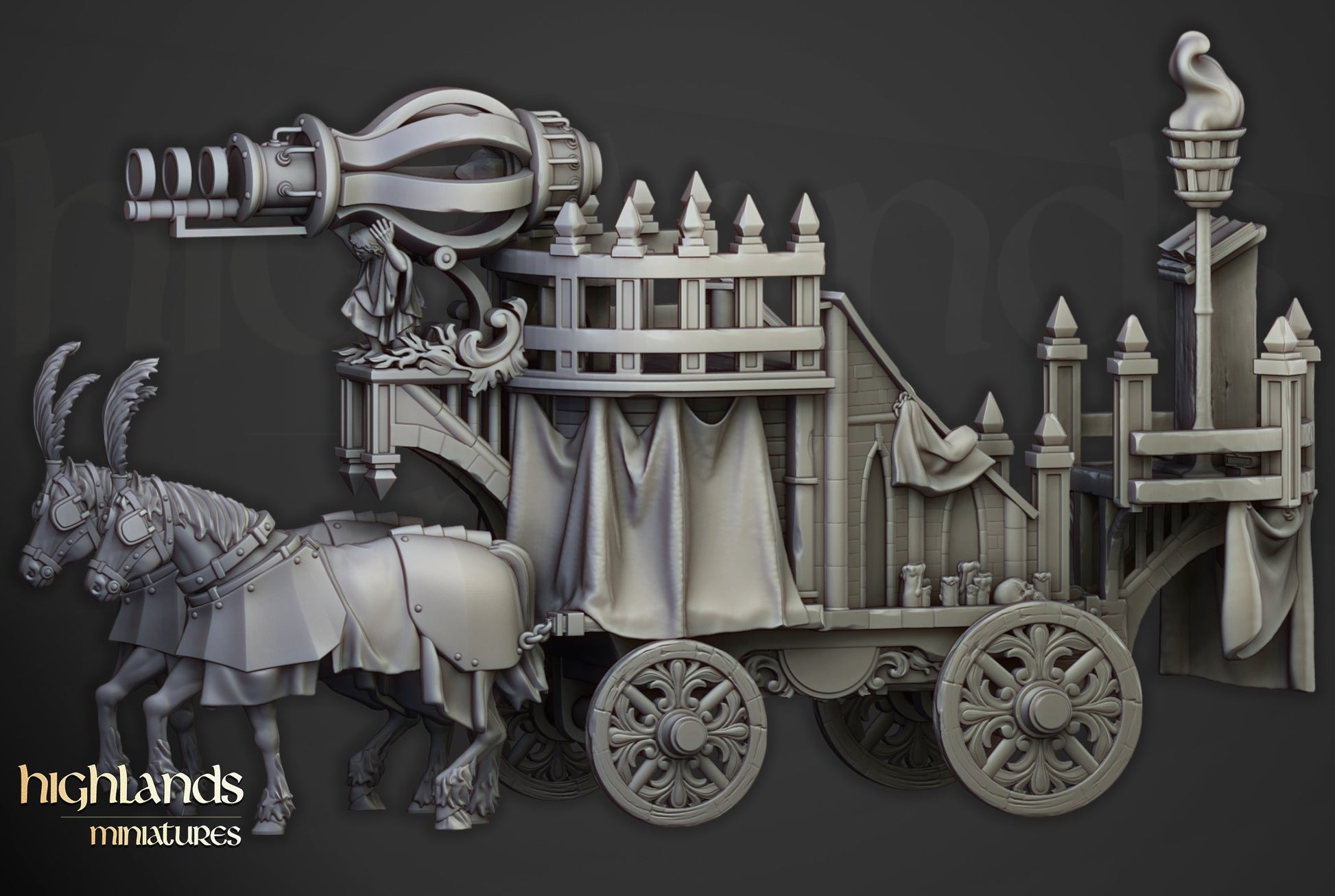 Miniatura Cañón Arcano Imperio resina 28mm sin pintar - Drakholm